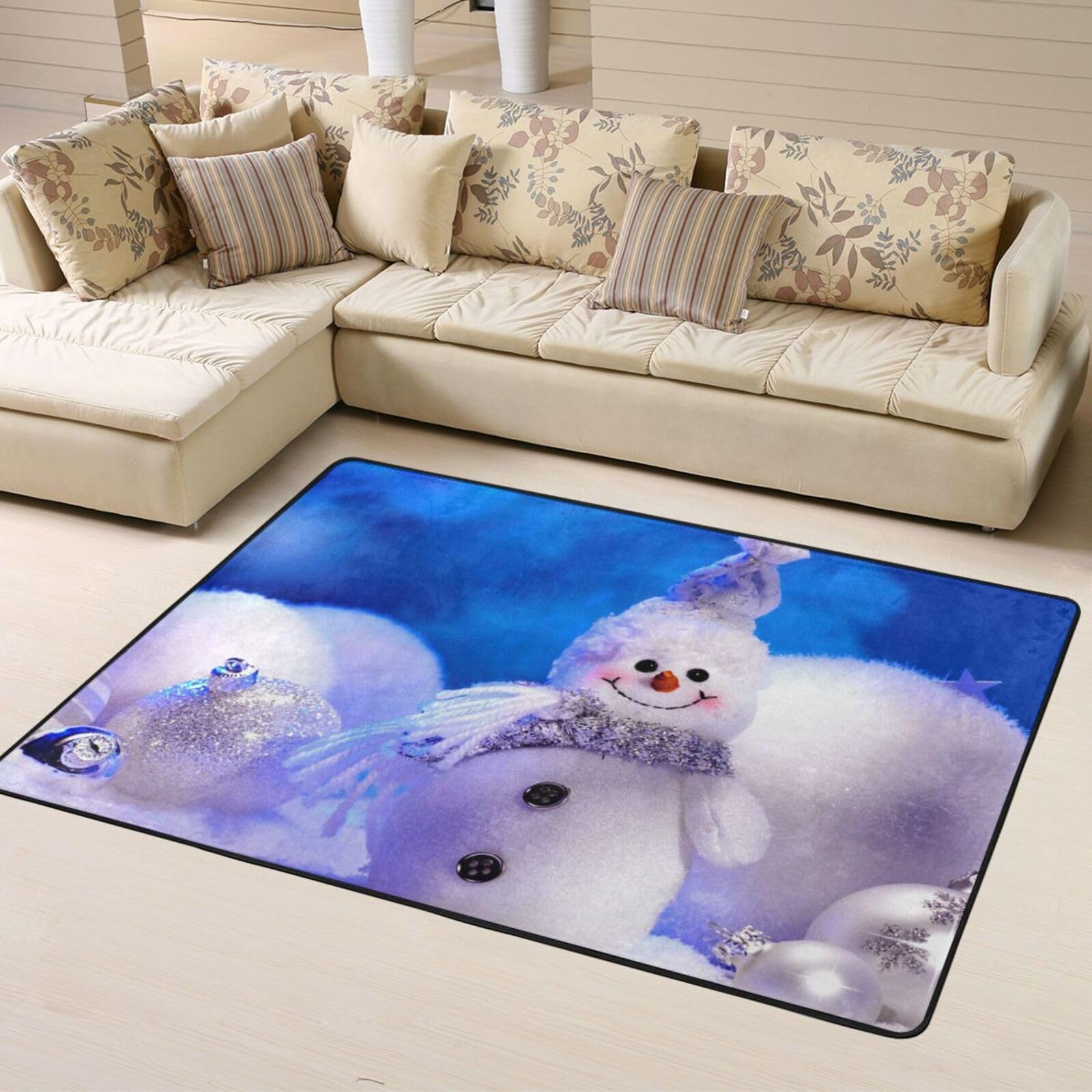 Tapis antidérapant Merry Christmas en mousse à mémoire de forme pour salon