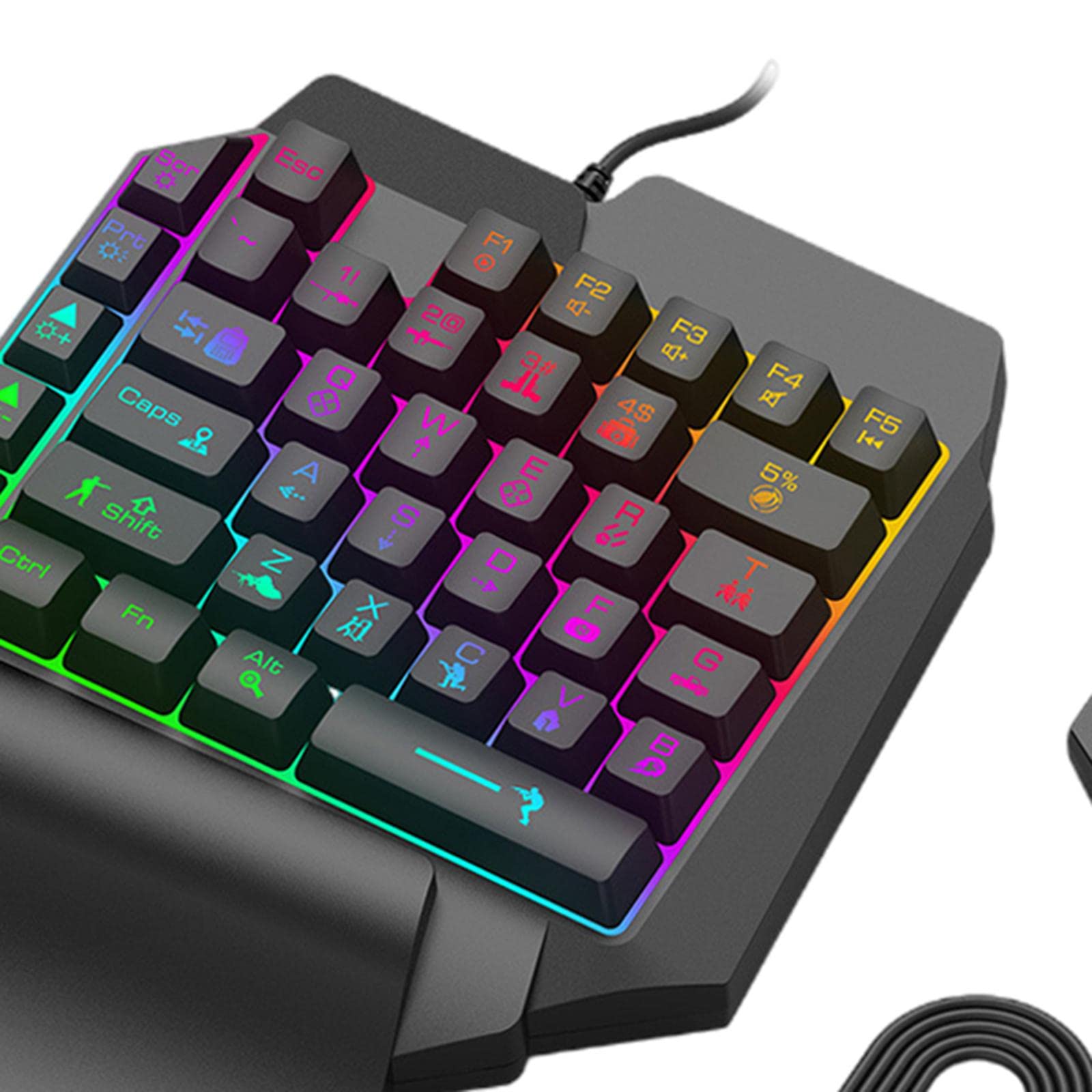 Adattatore per Tastiera E Mouse Da Gioco Mobile, Convertitore USB, Controller con Retroilluminazione per Telefono Android E Spina IOS, per il set Mix SE