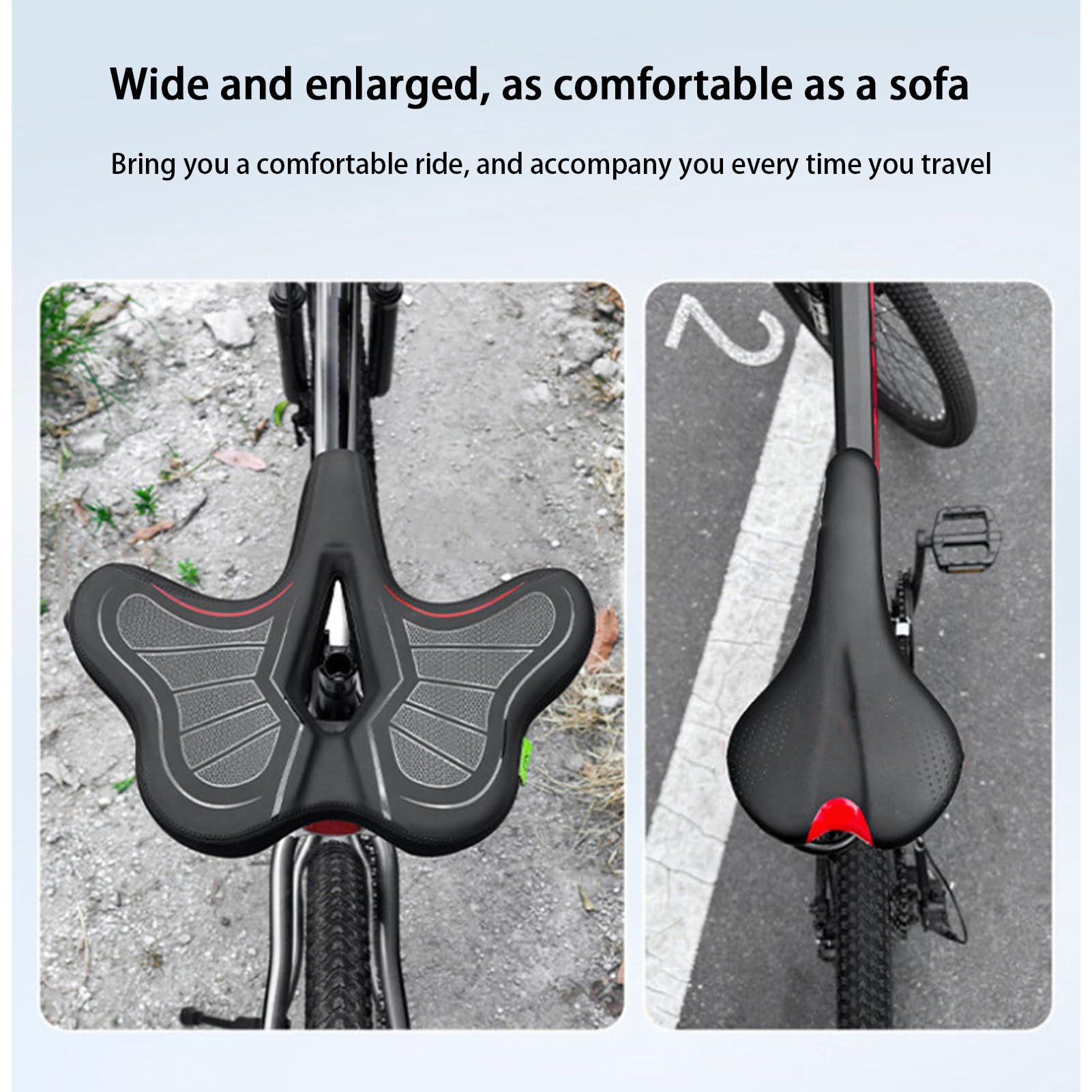 Selles de Vélo Mousse Rembourrée À Absorption De Chocs Et Imperméable