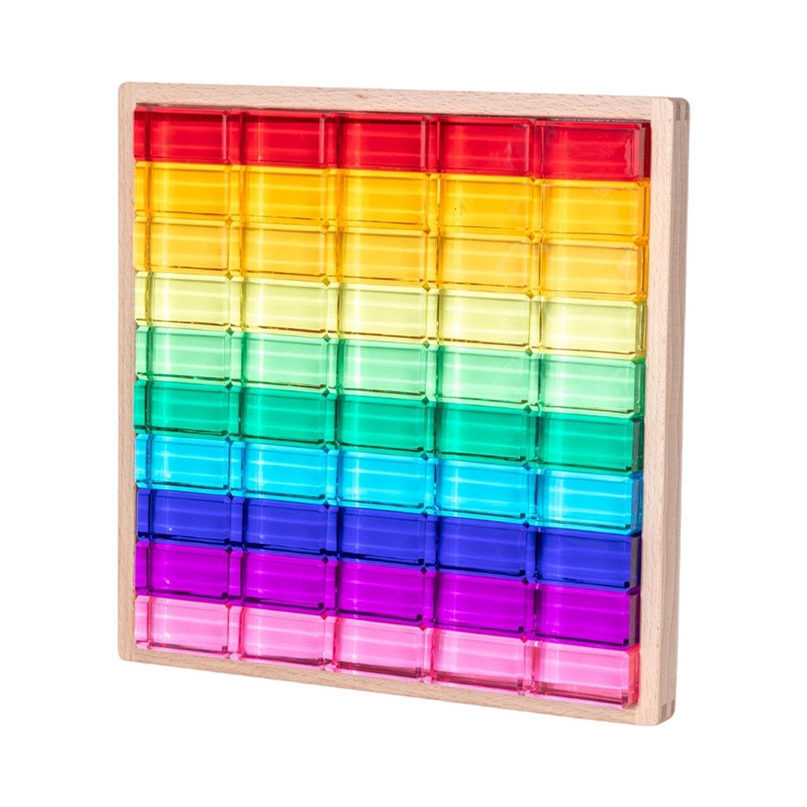 Set di Costruzioni Arcobaleno, Gioco di Impilamento, Costruzioni per La Percezione Dei Colori