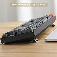 Vista 4 de Keychron K8 Teclado mecánico inalámbrico BluetoothUSB con cable, intercambiable en caliente, 87 teclas, retroiluminación LED RGB, interruptor marrón