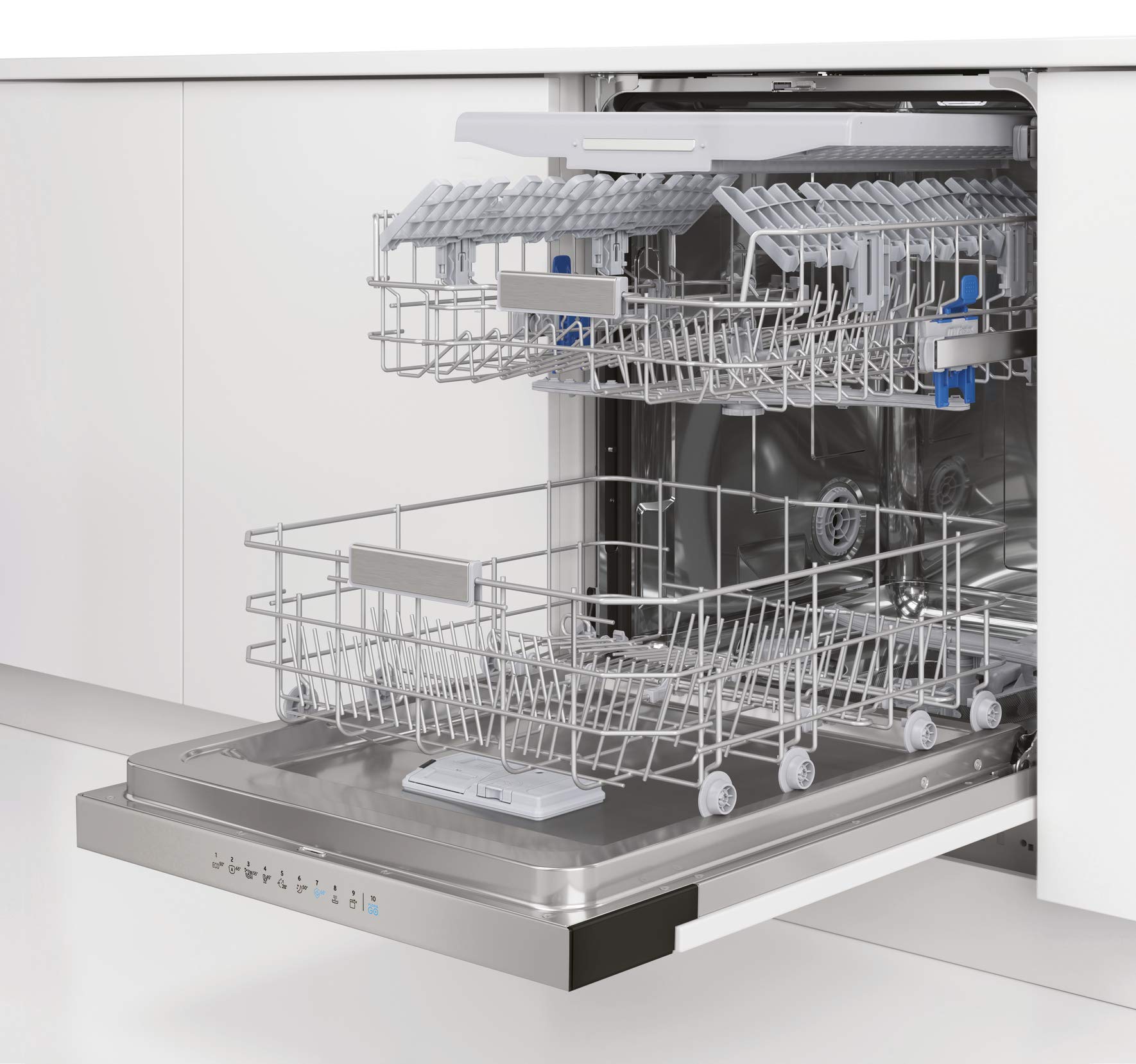 Privileg RBO 3T131 A F X Integrierbarer Geschirrspüler 60 cm 41 dB Fast&Clean 28' Auto Door Push&Go Intensivprogramm Startzeitvorwahl Vollwasserschutz