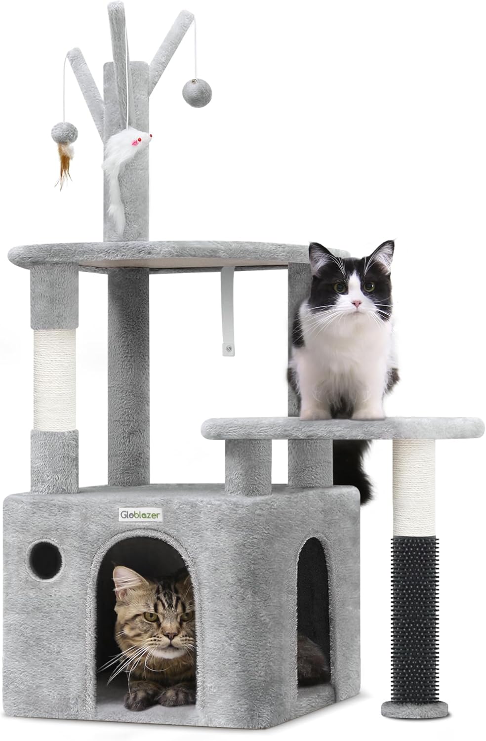 Globlazer F44 Cactus Cat Tree Tower, 46inch Sturdy Cat Condo with Scratching Post