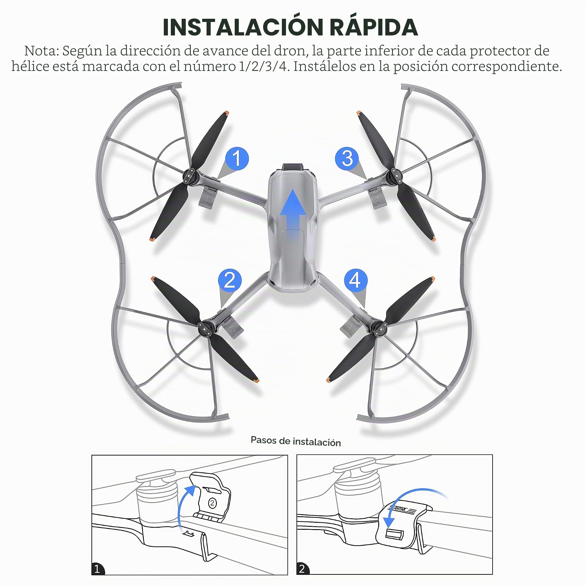 STARTRC Protector de hélices para DJI Air 3S/Air 3 Quick Release AirSecurity Anti colisiones, protección de hélices, accesorios para DJI Air 3S/Air 3 accesorios