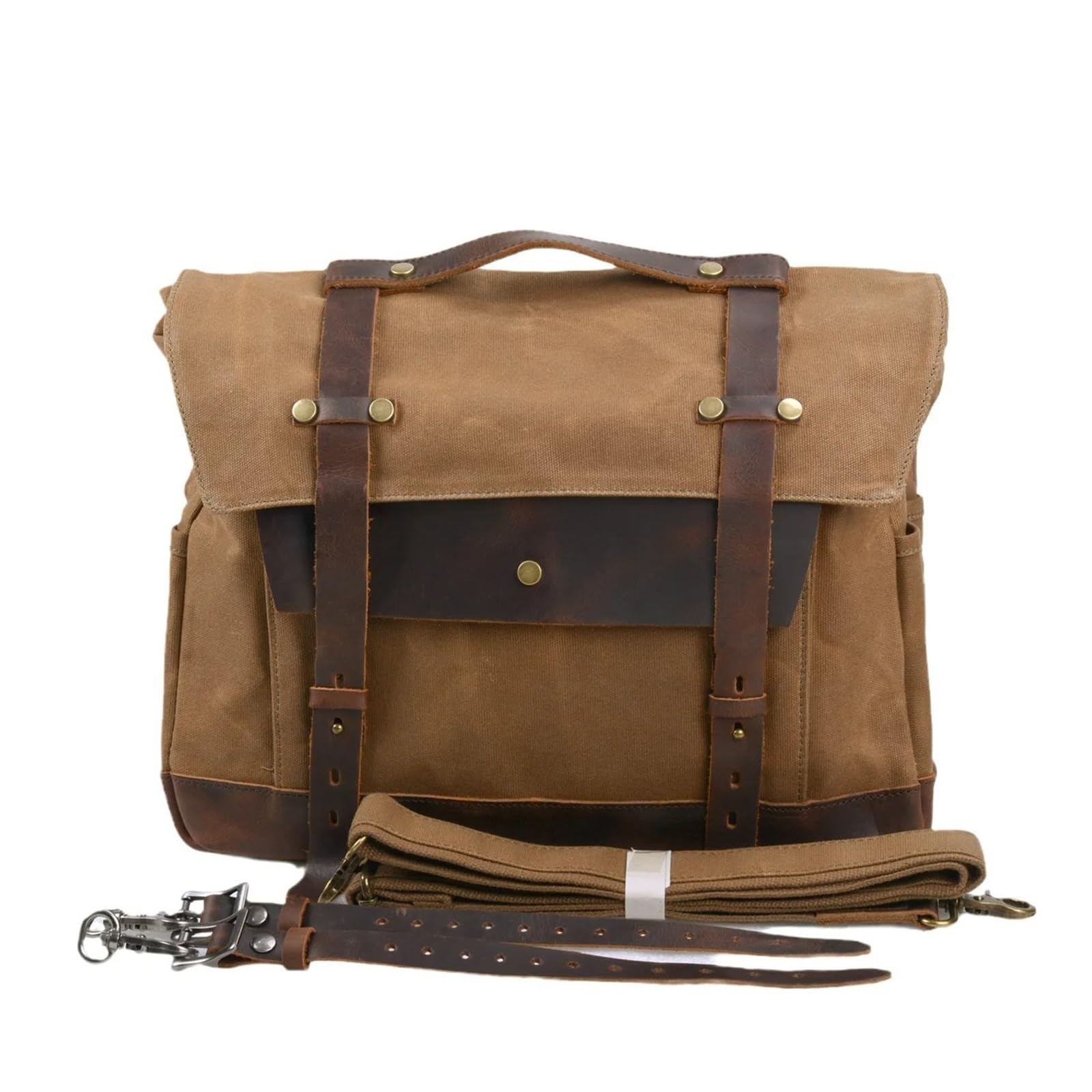 Borsa Moto Borsa Sella Per Moto Retrò Universale Impermeabile Tela Cerata Olio Messenger Motociclette Incrociatori Laterali Grande Selle Moto Bagagli(A)