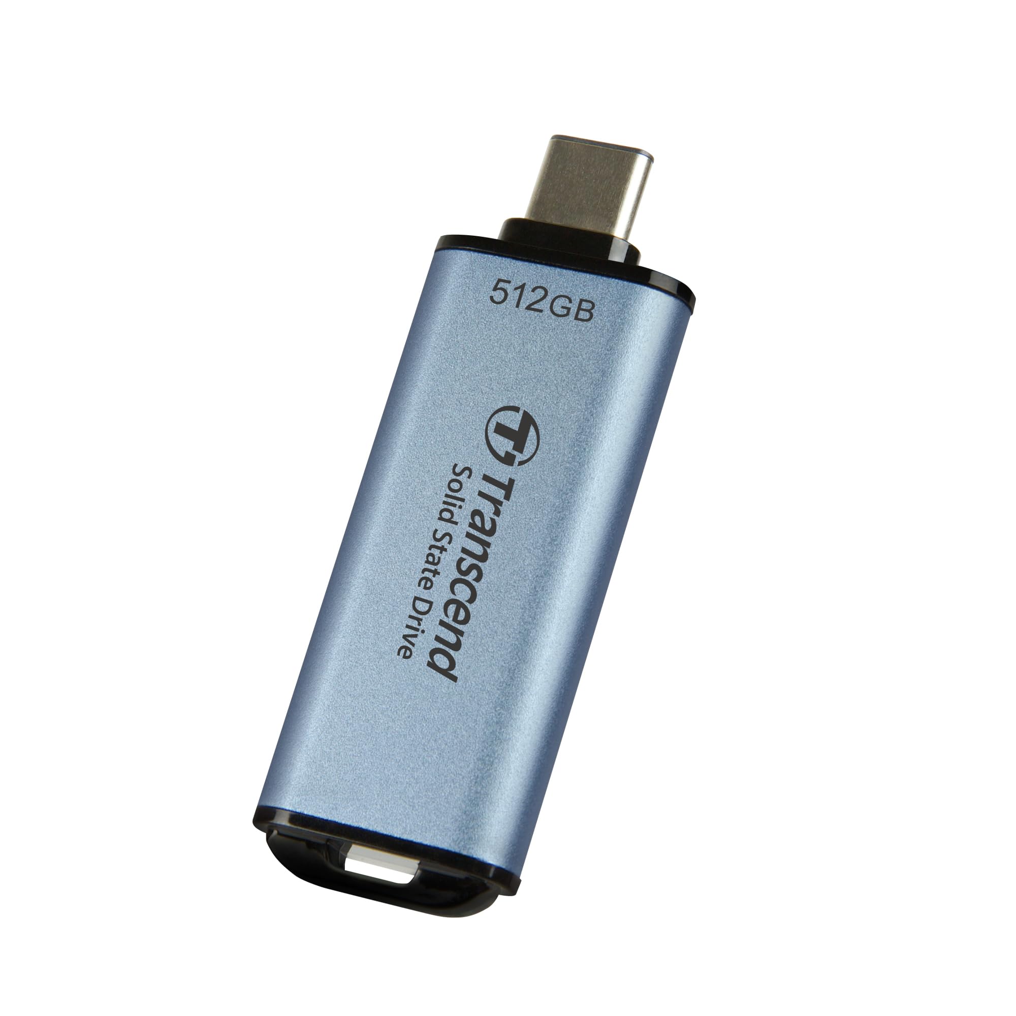 Transcend 512GB SSD Portátil ESD300C USB Tipo-C 10 Gbit/s Compatible con PS4/PS5, Azul TS512GESD300