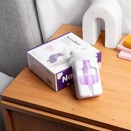 Miniatura 9 de Dr. Noze Best NozeBot On The Go - Aspirador nasal eléctrico pediátrico diseñado por ENT para bebés y niños pequeños, portátil y fácil de limpiar,