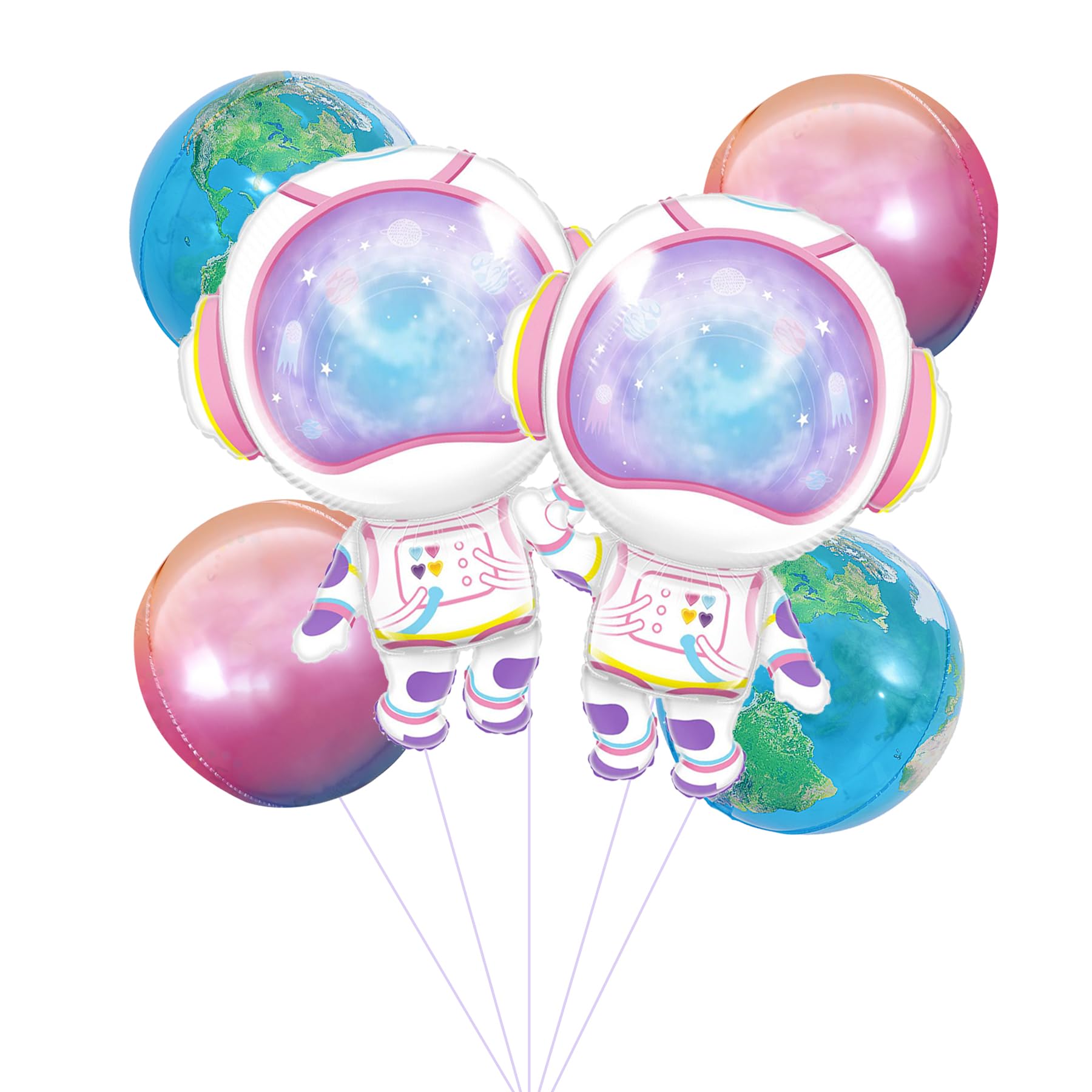 SYNUO Astronaut Balloon Space Balloon Space Theme Party Decoration Girl Astronaut Mylar Balloon