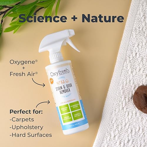 Miniatura 4 de Oxyfresh Eliminador avanzado de manchas y olores de orina para mascotas, eliminador de olores de mascotas de acción rápida para todas las