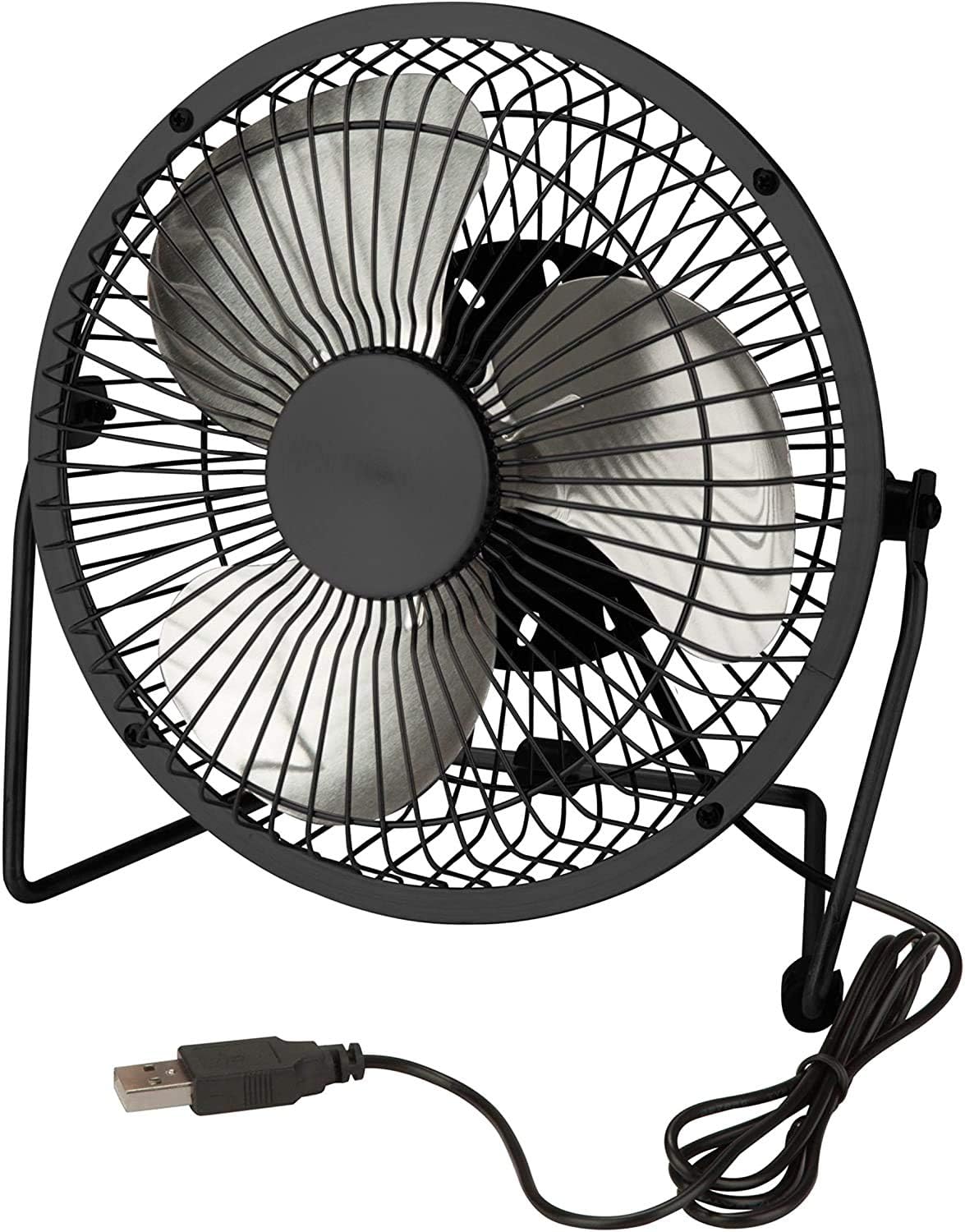 Honey-Can-Do OFC-04476 Compact USB Powered Desk Fan, 7.1x3.54x7.3", Black