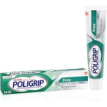 Super Poligrip Additive Free - Zinc Free Denture and Partials Adhesive Cream - 2.4oz