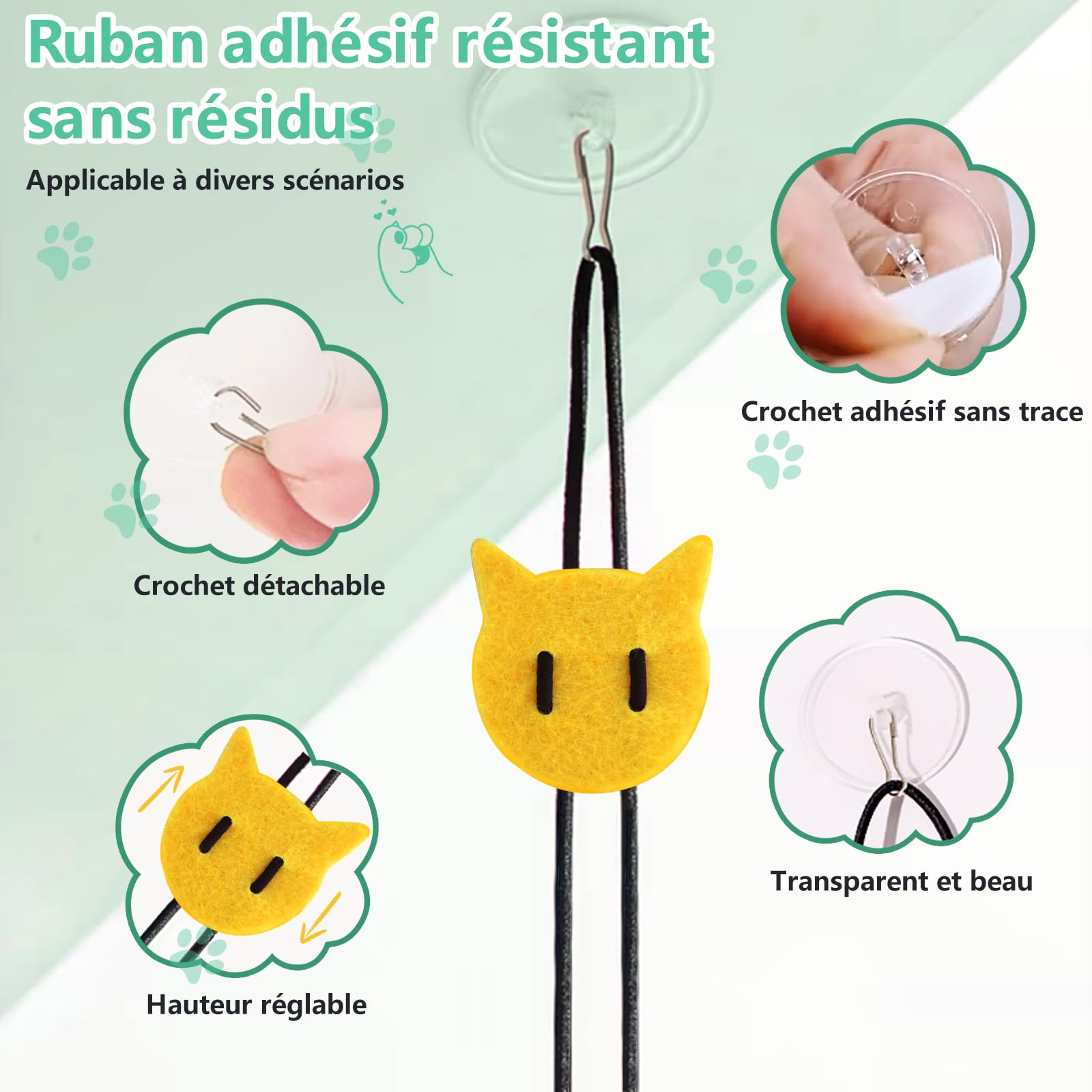 Lot De 2 Souris Suspendues Jouet Pour Chat - Avec Couineur Et Plumes, Pas De Piles