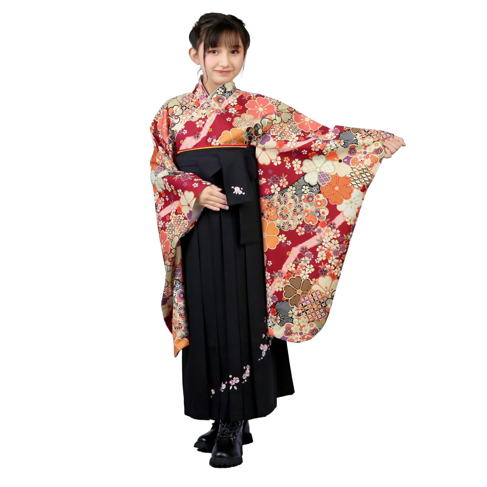 Amazon.co.jp: [RerCu] 簡単袴セット 袴 卒業式 フルセット 七五三