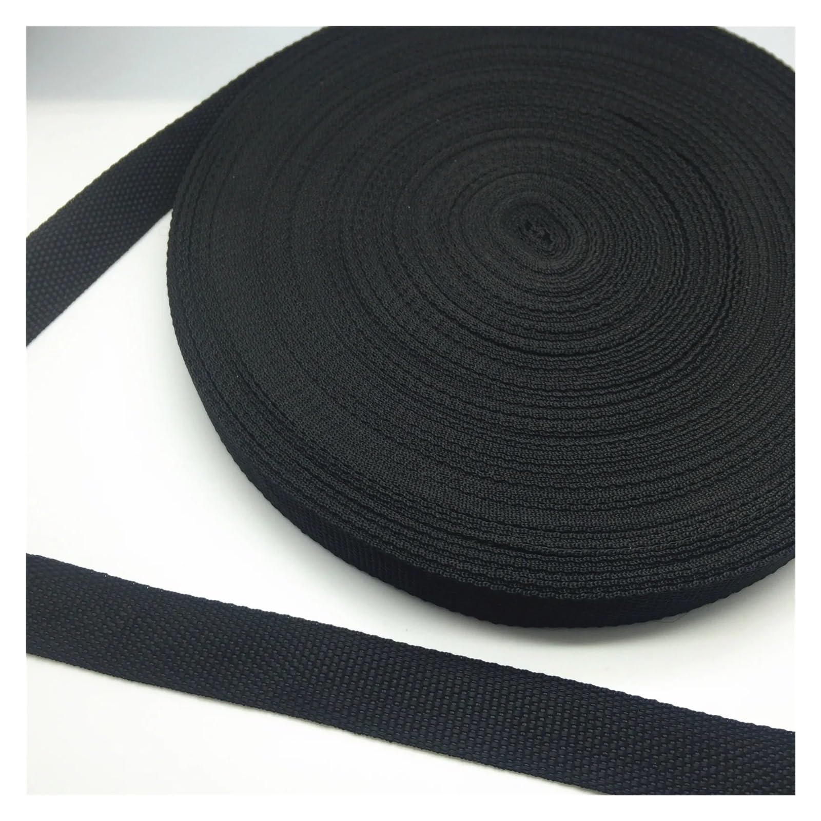 Sangle Nylon 25 Mm Noir - 30 Mètres Pour Sacs, Bricolage, Accessoires