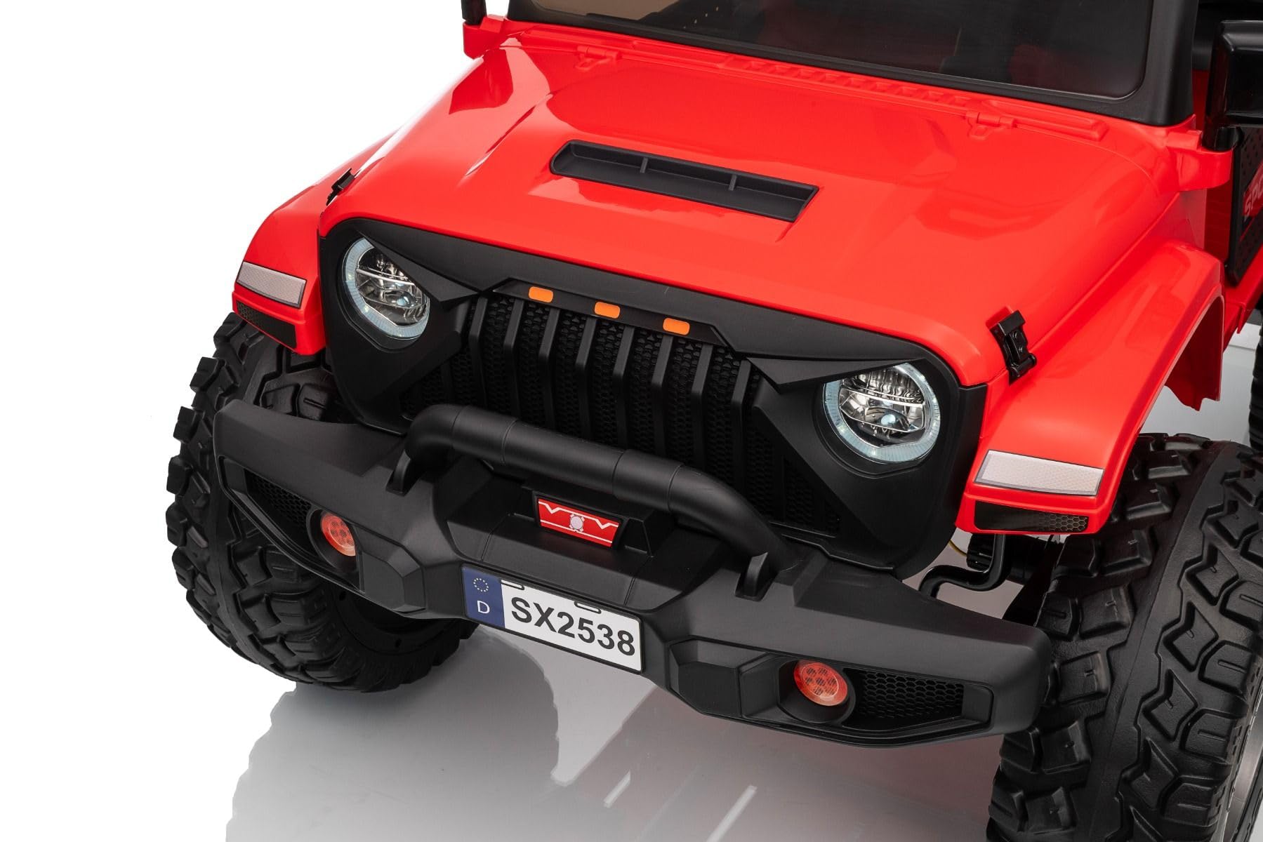 Beneo Motors OFFRIDE 4x4² 2-osobowy samochód elektryczny, 12 V, różowy, odtwarzacz MP3 z wejściem USB/AUX, napęd na wszystkie koła 4 x 4, bateria litowa, pilot zdalnego sterowania, oświetlenie LED