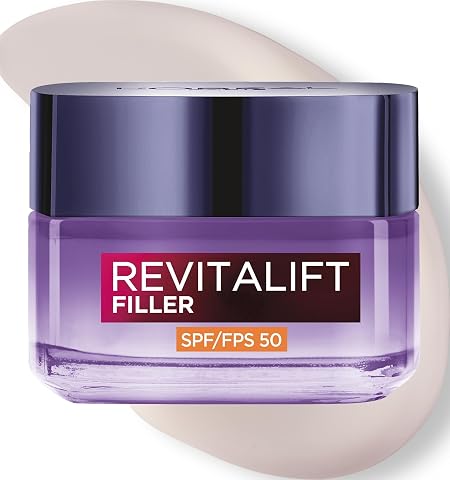 L'Oréal Paris Revitalift Filler Creme de dia Efeito preenchimento com Proteção solar SPF 50, anti-idade e anti-rugas