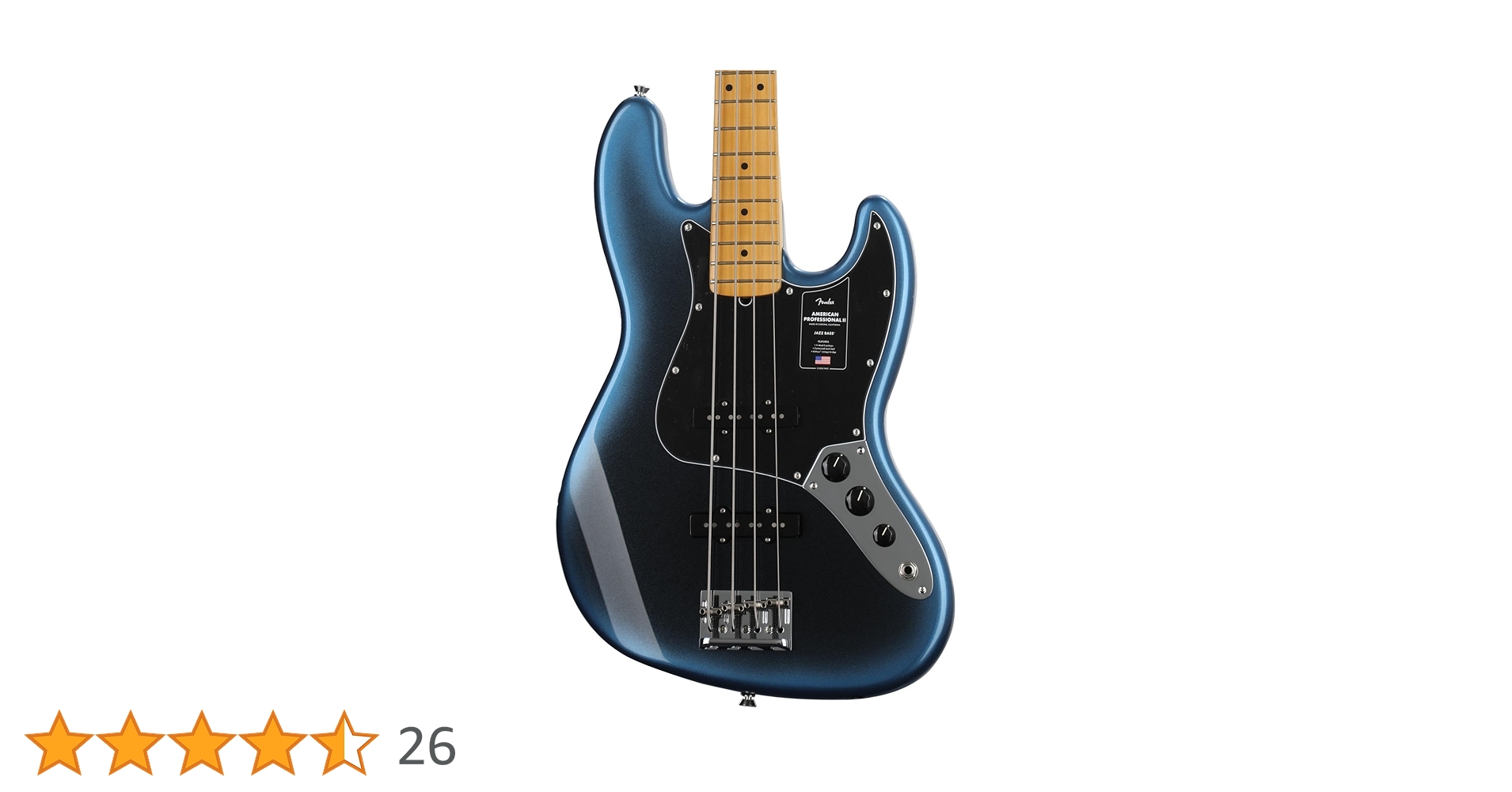 フェンダー ベース American Professional American Professional II Jazz Bass Left-Hand, Maple, Miami