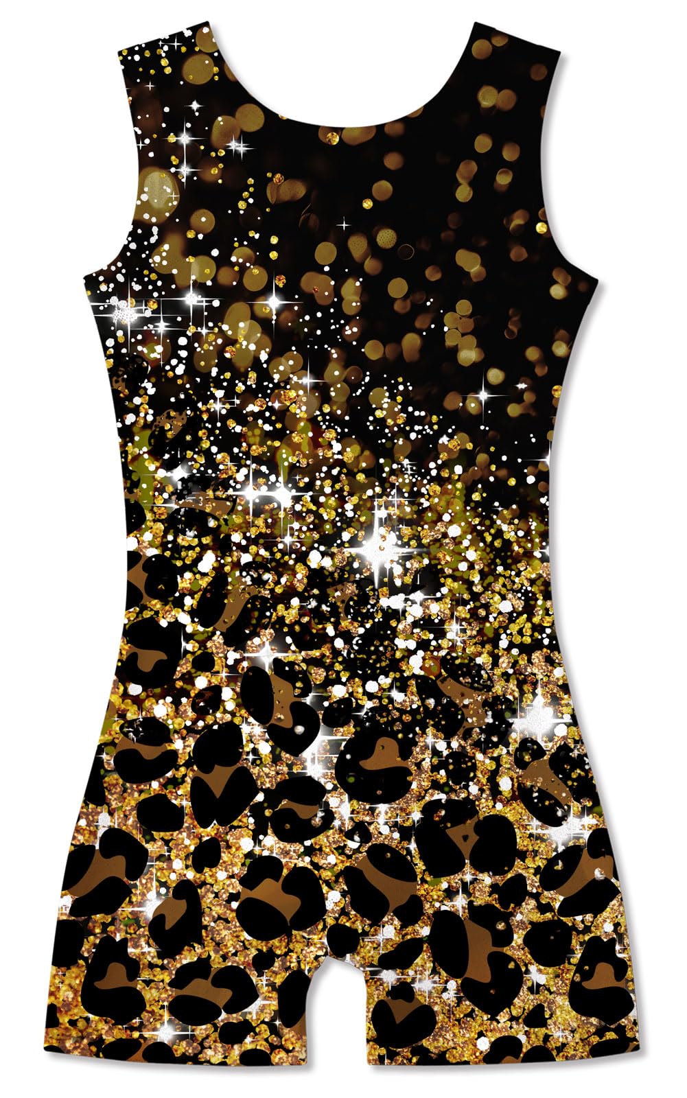 ACOCOPY Girls Leotards for Gymnastics Sparkly Biketards Unitard with Shorts Quick Dry Dance Outfits 4-9 Years — view 14