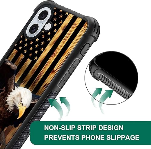Vista 677 de Funda compatible con iPhone 13 Pro, diseño de patrón para iPhone 13 Pro, fundas para mujeres y niñas, Betsy Ross 13 estrellas de madera con bandera