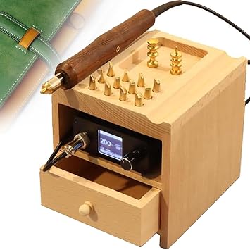 Leather Heat Edge Creaser Machine, Leather Electric Heating Press Tool, Leather Sealing Stamping Heater Folder Creasing Scoring,Single