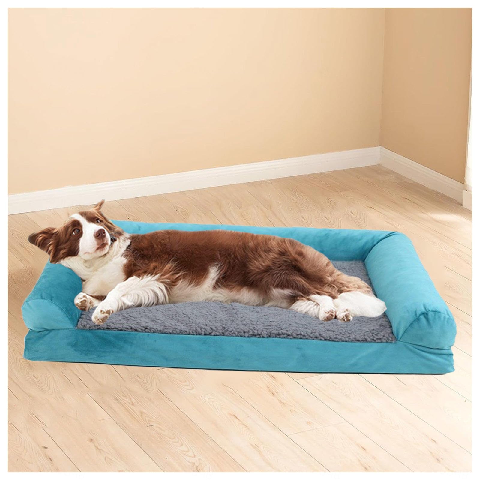 Cuccia Memory Foam Cane, con Schiuma A Forma di Uovo Cuccia Cani, Idrorepellente AntiGraffio,Sfodrabile Divanetto per Cani,L