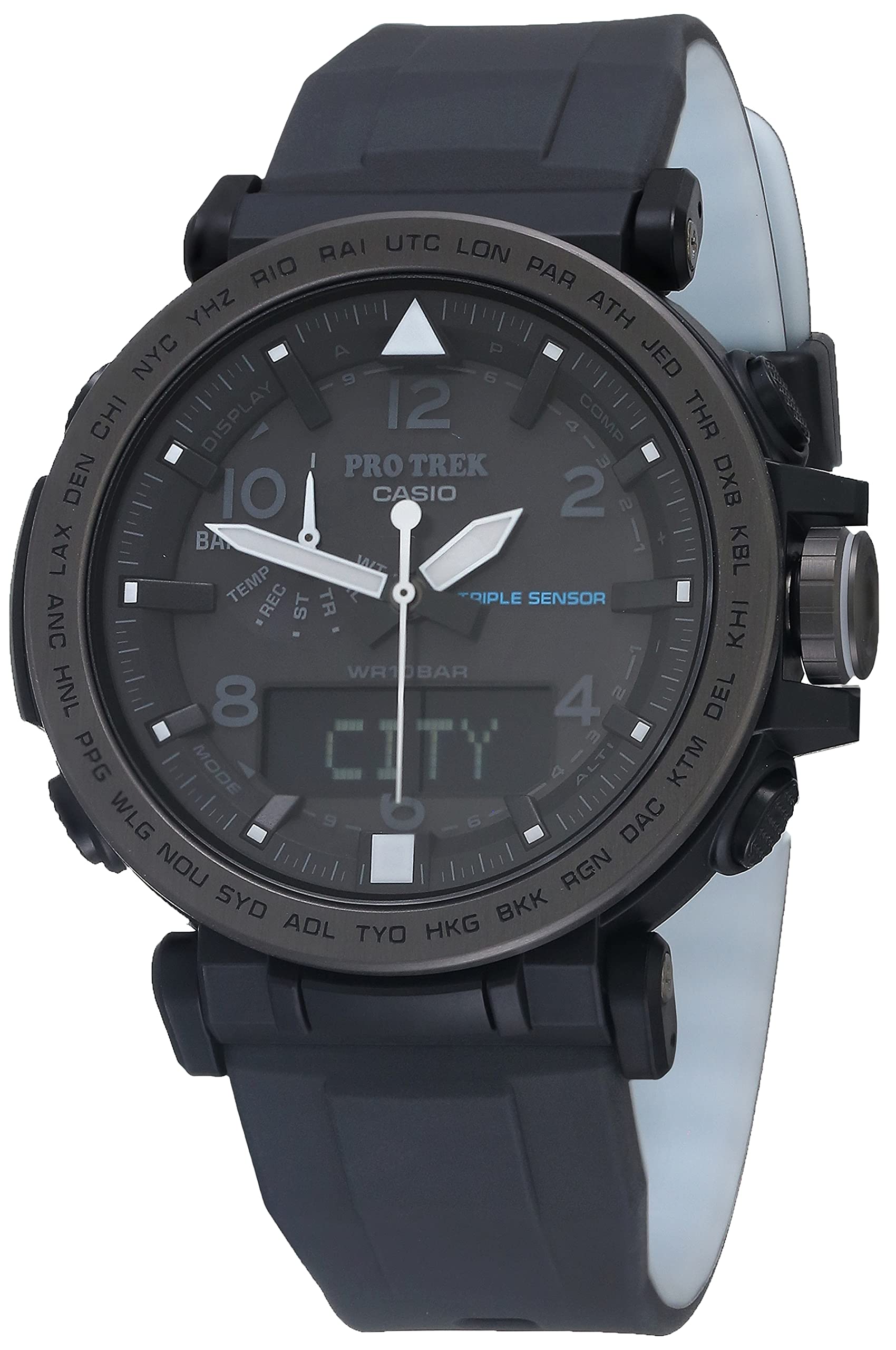 Men's 'PRO TREK' Solar Powered Silicone Watch, Color:Black (Model:  PRG-650Y-1CR)- Buy Online in Uruguay at Desertcart - 49681535.