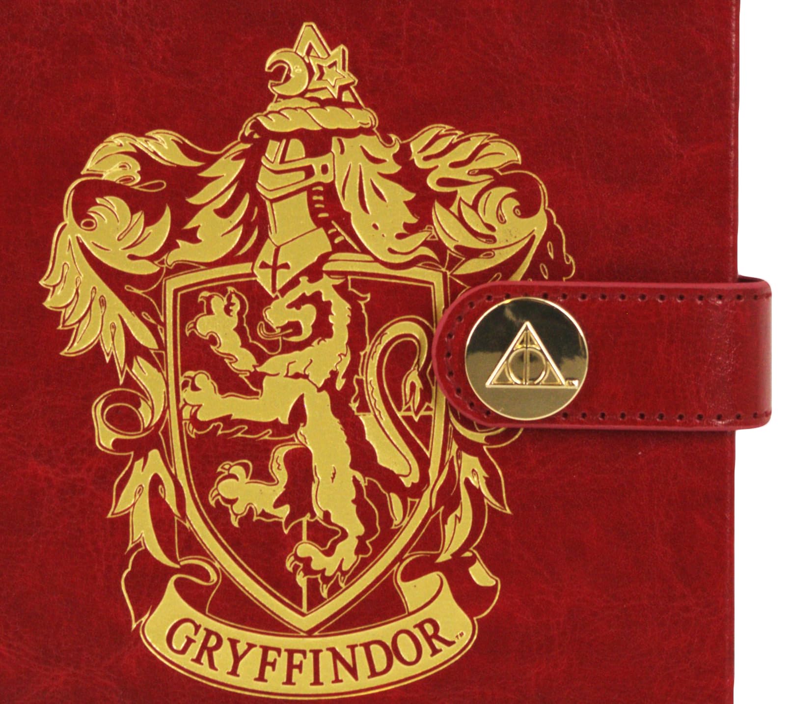 Licensed Harry Potter House notebook journal, parchment paper, house logo, house history, Gold printed house crest logo in front, Hogwarts, Gryffindor, Slytherin, Hufflepuff and Ravenclaw (Gryffindor) - Image 2
