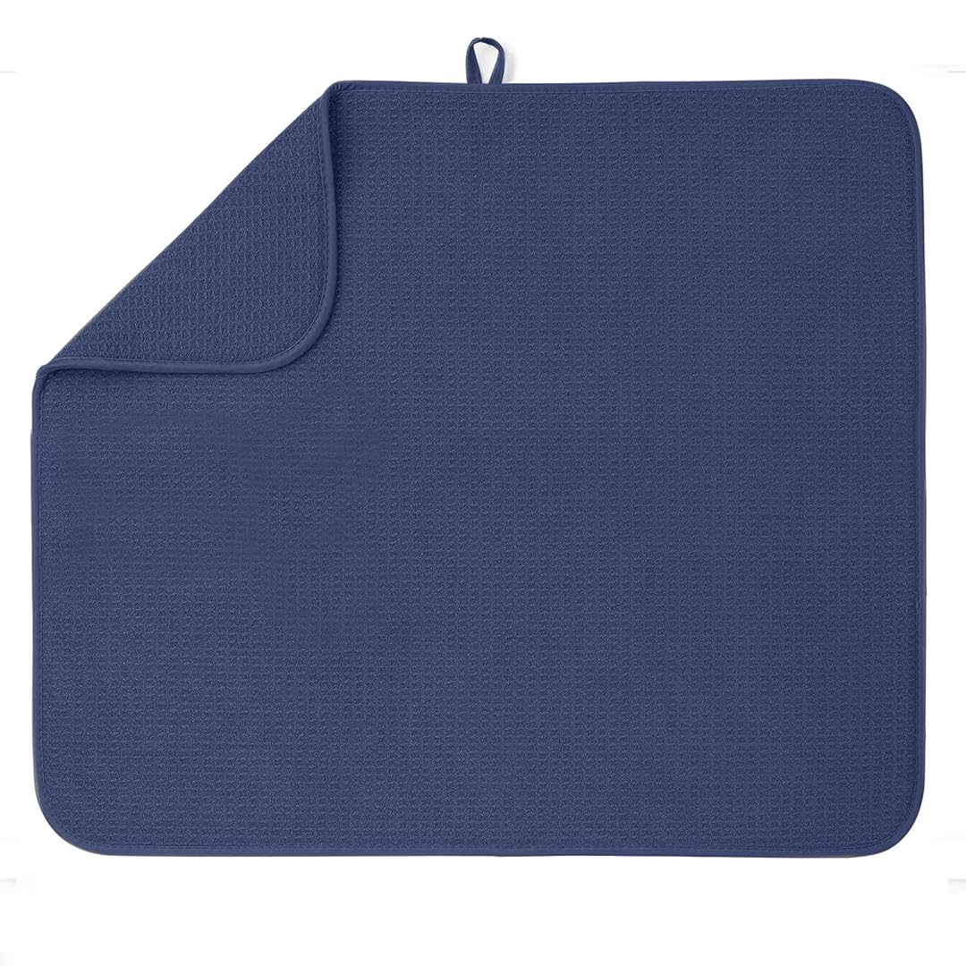 Bellemain Tappetino Scolapiatti Xxl, 40,6 X 45,7 Cm, In Microfibra, Super Assorbente (Blu Navy)-image