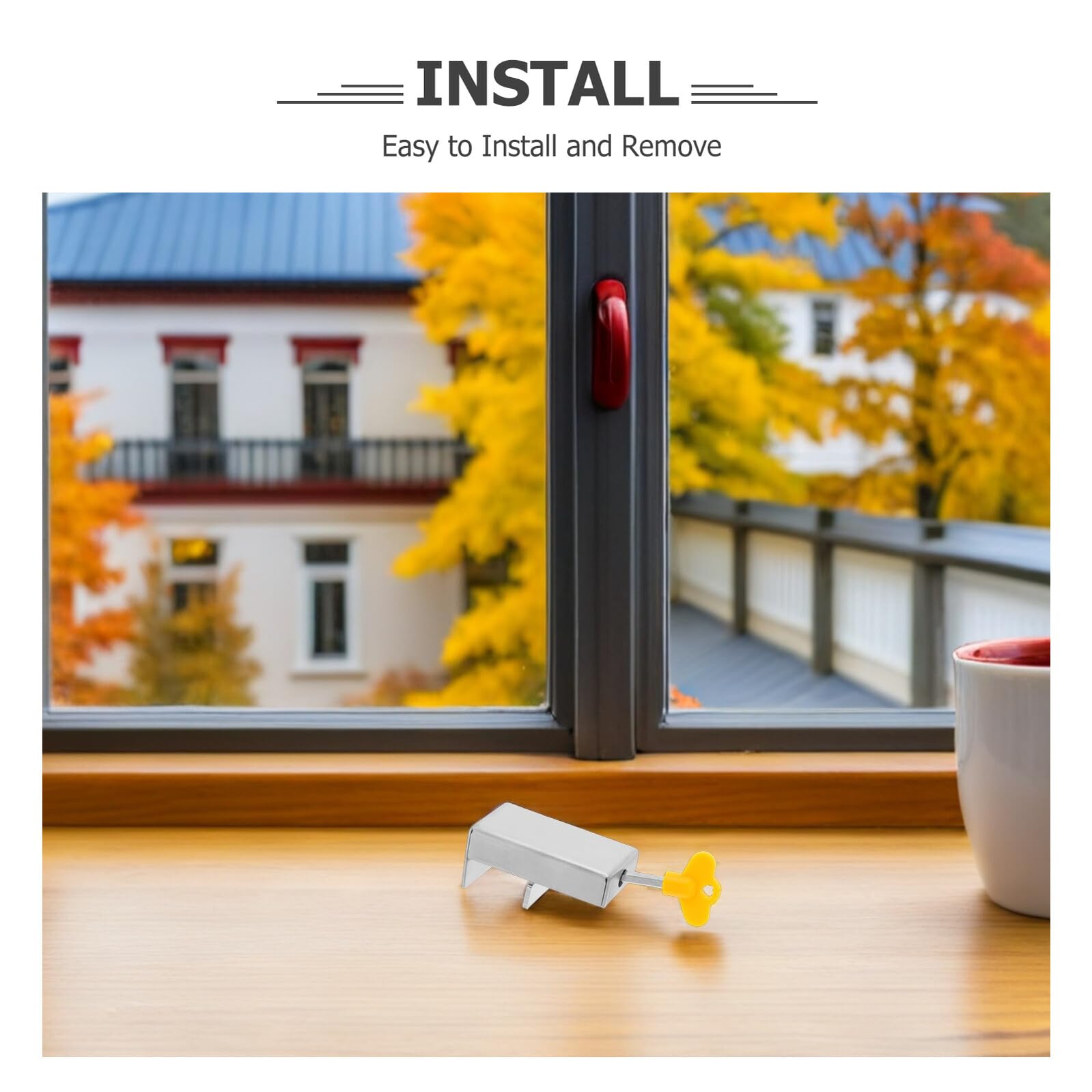 Cerradura Limitadora de Ventana de Acero Inoxidable, 6 Piezas