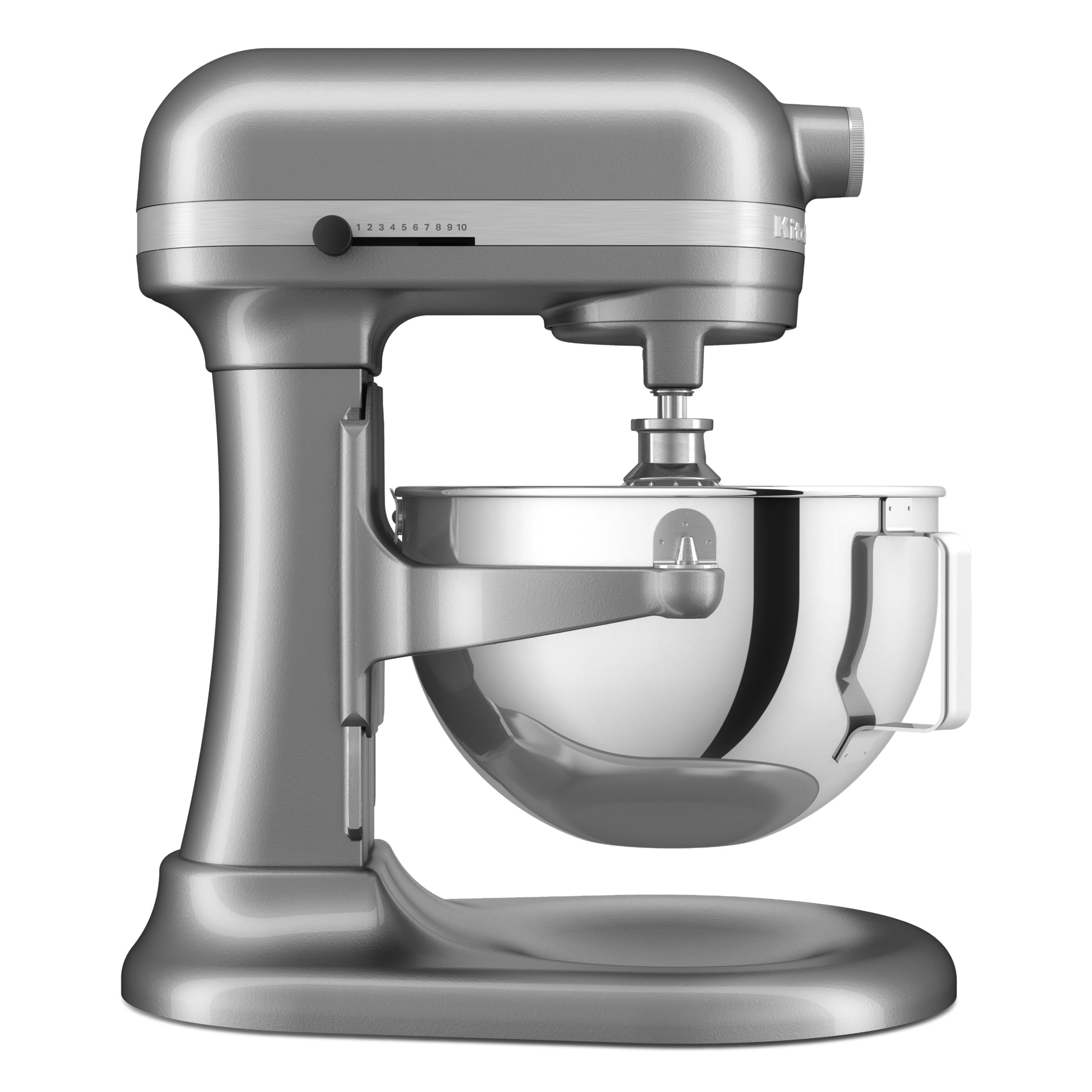 KitchenAid Batidora Amasadora Bowl-Lift 5.2L Heavy Duty, Cuerpo y Engranajes Metálicos, 11 Velocidades, Flex Edge, 67 Puntos de Contacto, Contour Silver