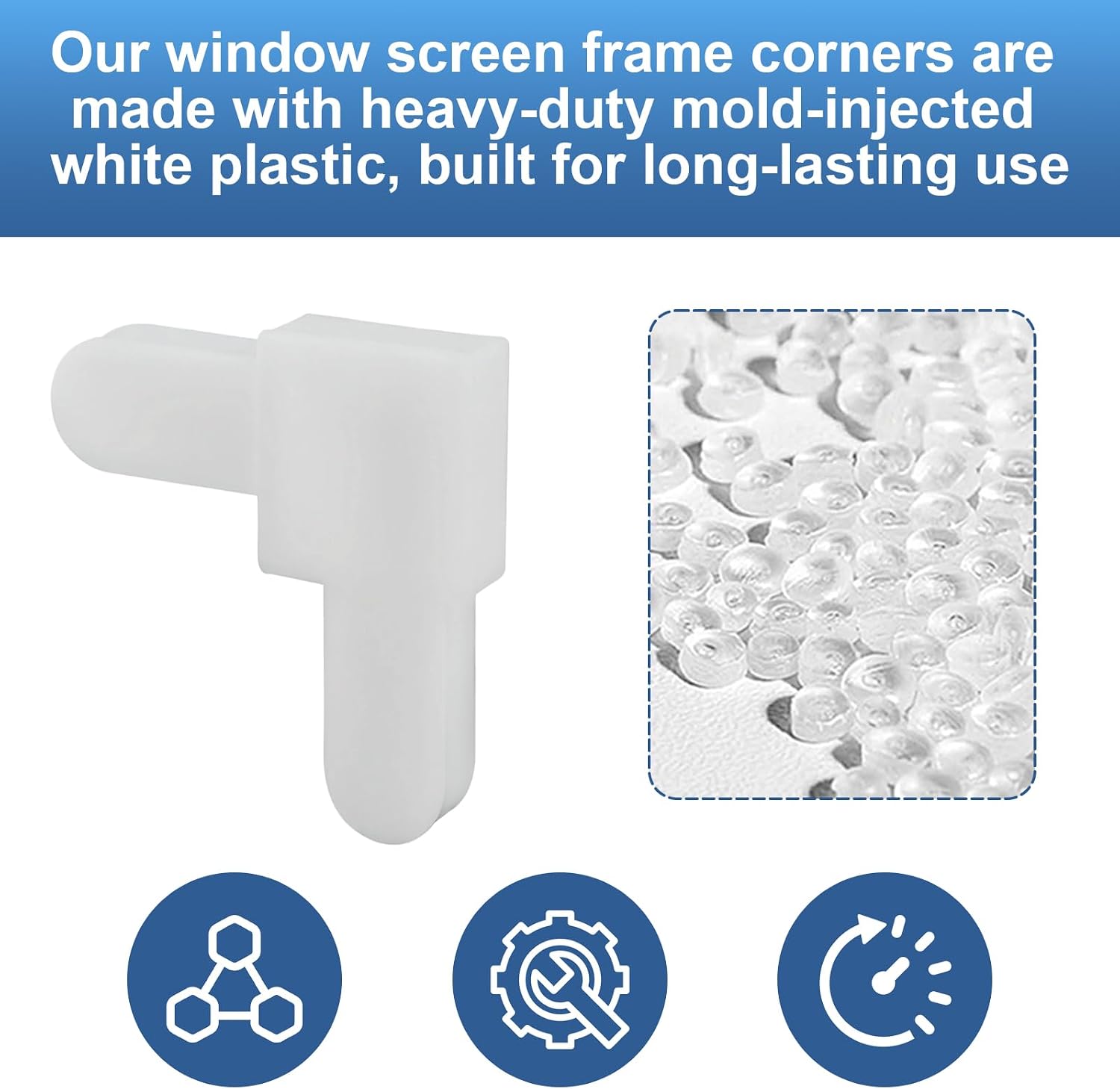 PL 14336 Mobile Home Screen Frame Corner for Prime-Line 1/4x5/8 in. Plastic
