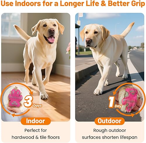 Miniatura 6 de Almohadillas para patas de perro para tracción, agarres antideslizantes para los dedos de los pies para perros que no se resbalen en suelos de