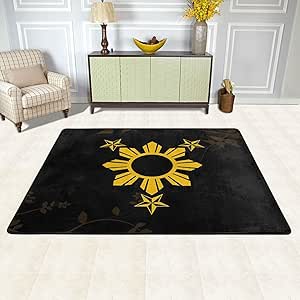 Amazon.com: 3 Stars and Sun Filipino Philippines Flag Large Area Rug ...