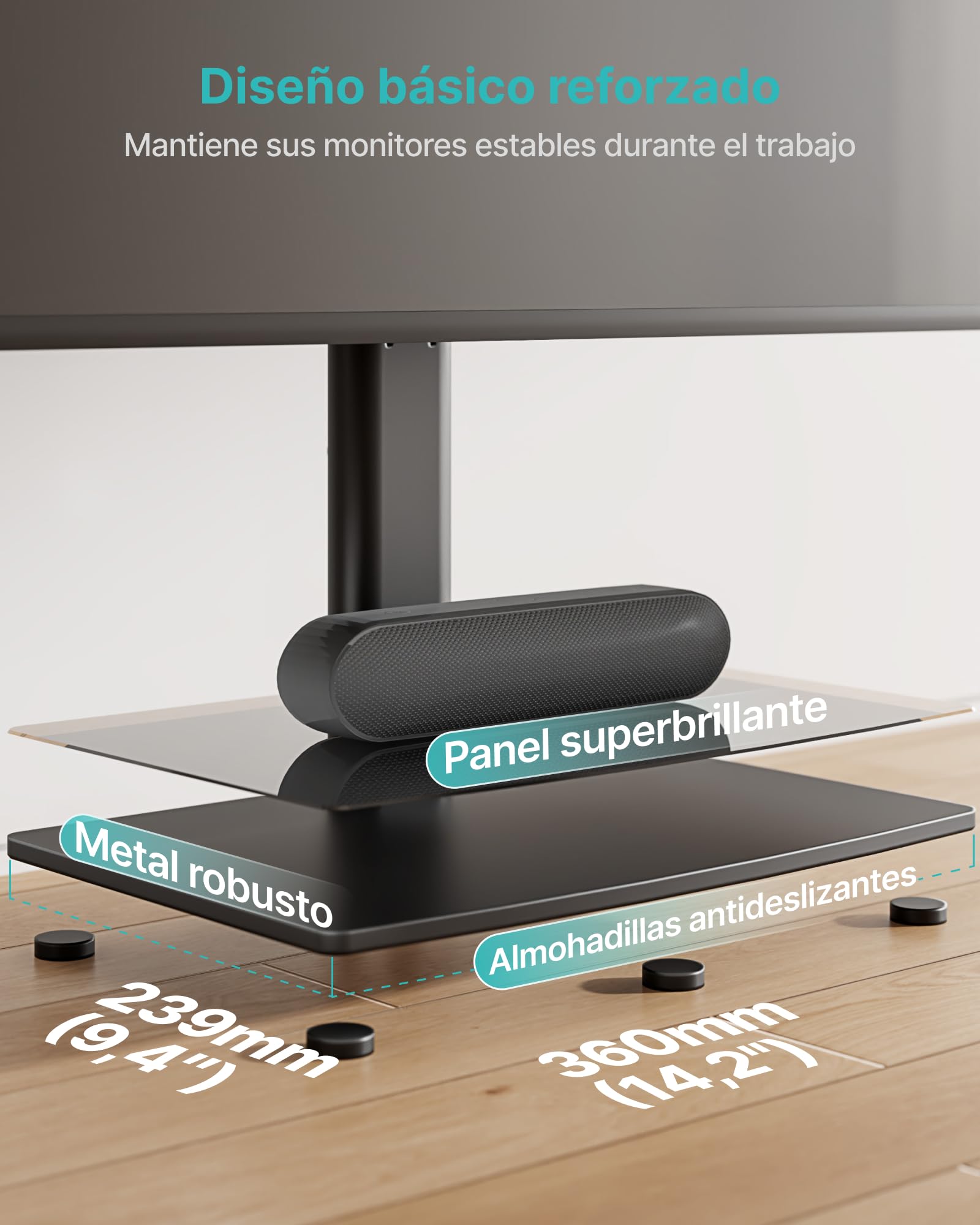 PEGZONE Soporte vertical doble para monitores 43,2-86,4 cm 17-34 pulgadas, VESA 75/100, 15kg por brazo