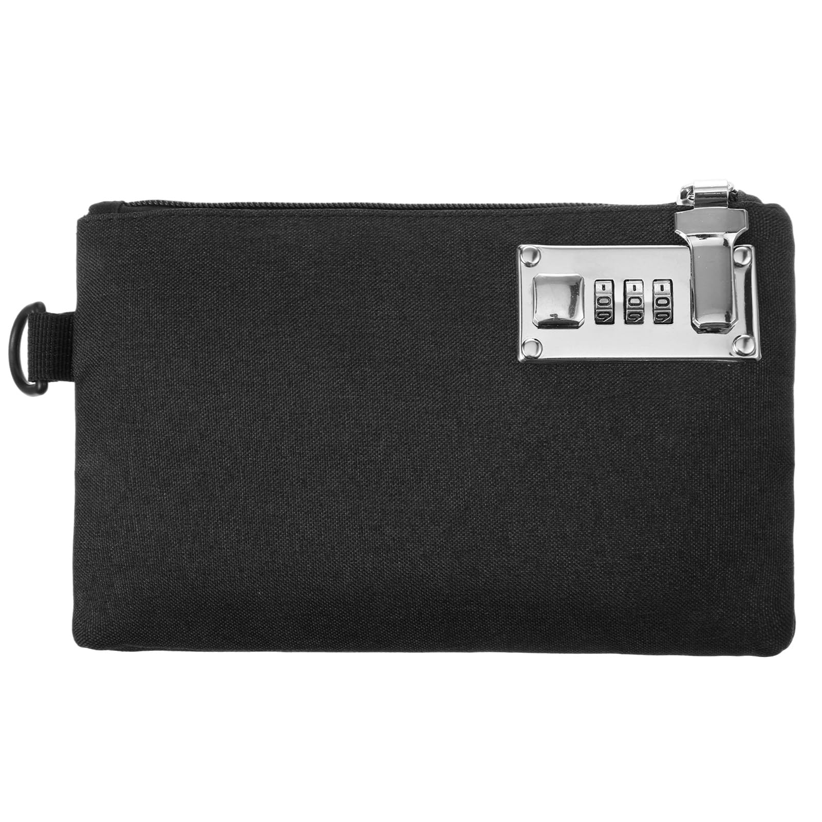 Money Bag with Lock, 5x8in Nylon Notary Bag with Lock, 3-digit Combination Locking Bank Bags for Store Cash, Jewelry, Passport, Medicine, Credit Cards and Valuables, Storage Cash Bags