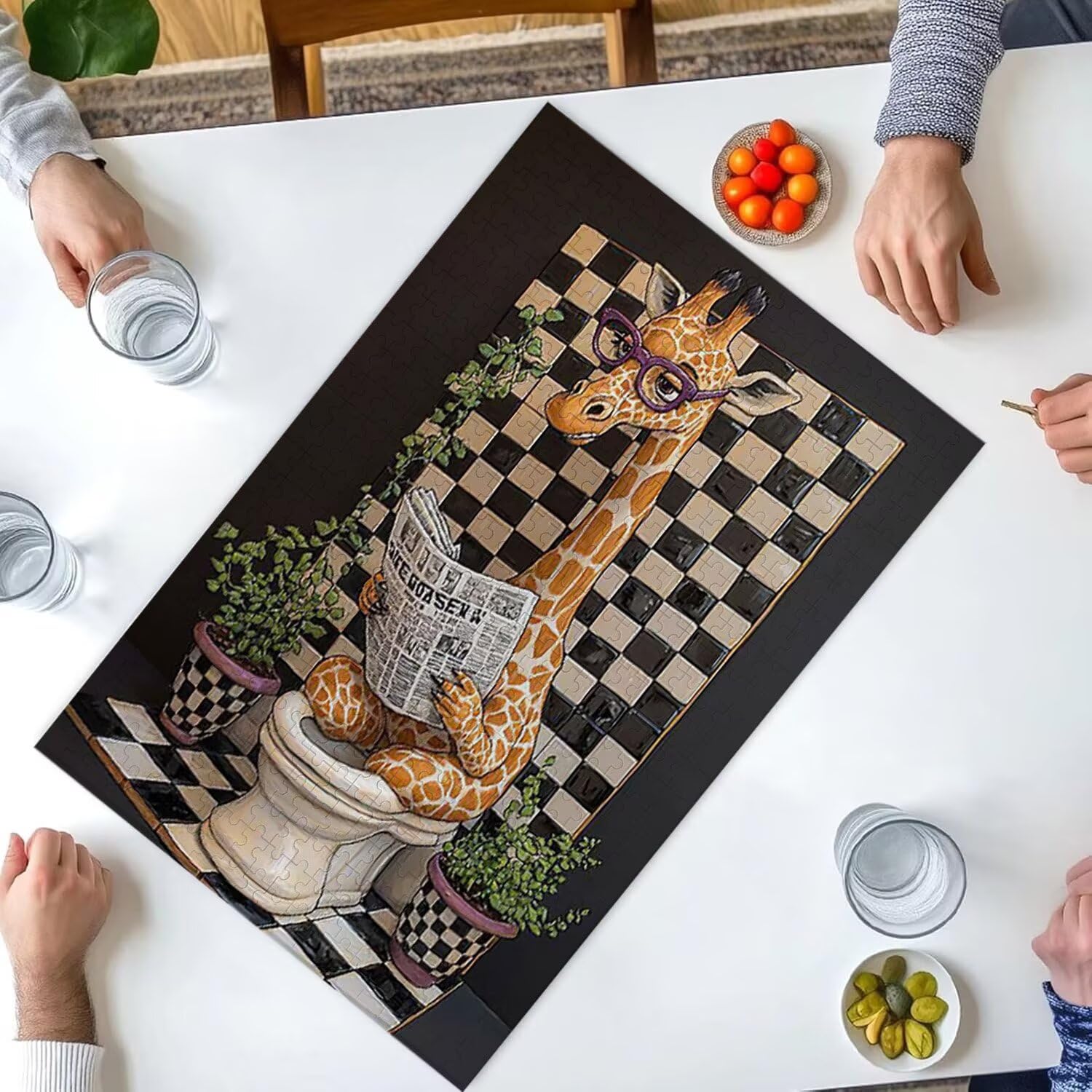 1500 Pezzi di Puzzle, Giraffe1500 Pezzi di Puzzle per Adulti, Regalo di Anniversario, Regalo di Natale, Decorazione Della Casa, Prevenzione Della Degenerazione Cerebrale Negli Anziani v-1021