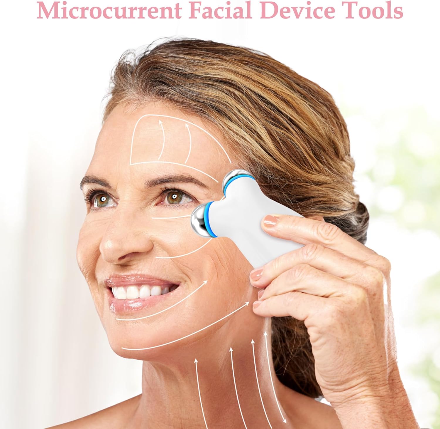 Anti Aging and Wrinkles Microcurrent Facial Device, Enhances The Ability to Lift The Face and Tighten The Skin, Facial Wrinkle Equipment, Boost Skin Care Products Absorption Micro-Current Device