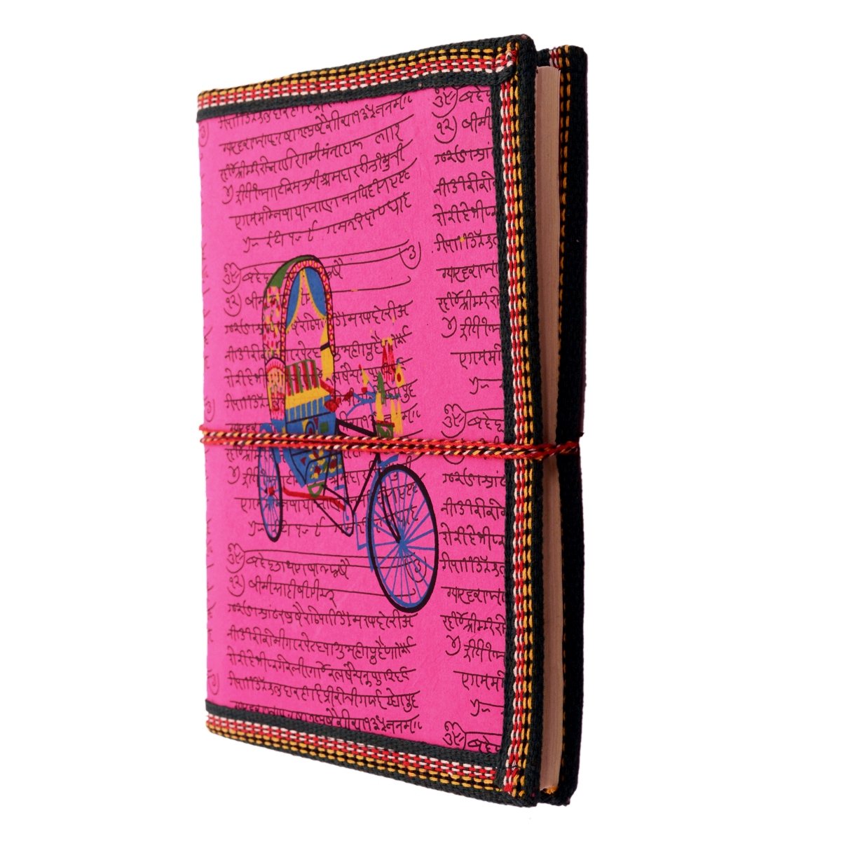 Purpledip Handmade Paper Journal 'On The Go': Vintage Diary Notebook With Thread Closure (11163), Multicolor - Image 2