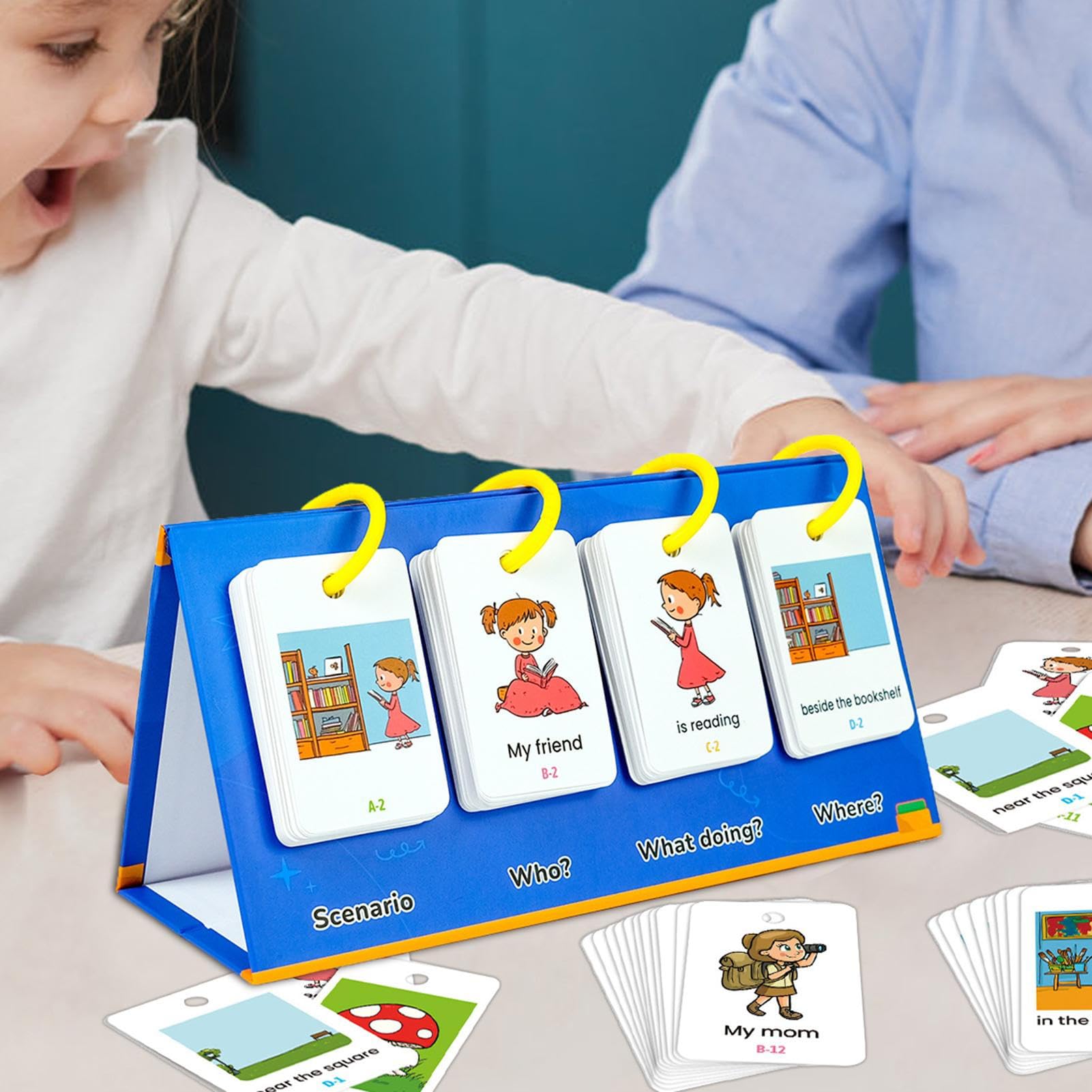 Phonics Flash Cards, 80x Letter Sound Game, Interactive English Learning Set, Early Childhood Reading Tool, for Classroom, Homeschool, Preschool, Speech, Toddler, Learning