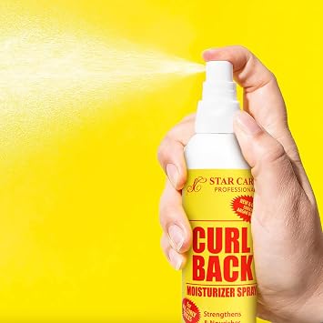 Curl Back Moisturizer Spray - Argan Oil & Biotin Strengthening & Nourishing Hair Mist for Braids, Locks, Afros & Curly Hair Lightweight, Non-Greasy Formula 8oz / 232ml, 1 Pack