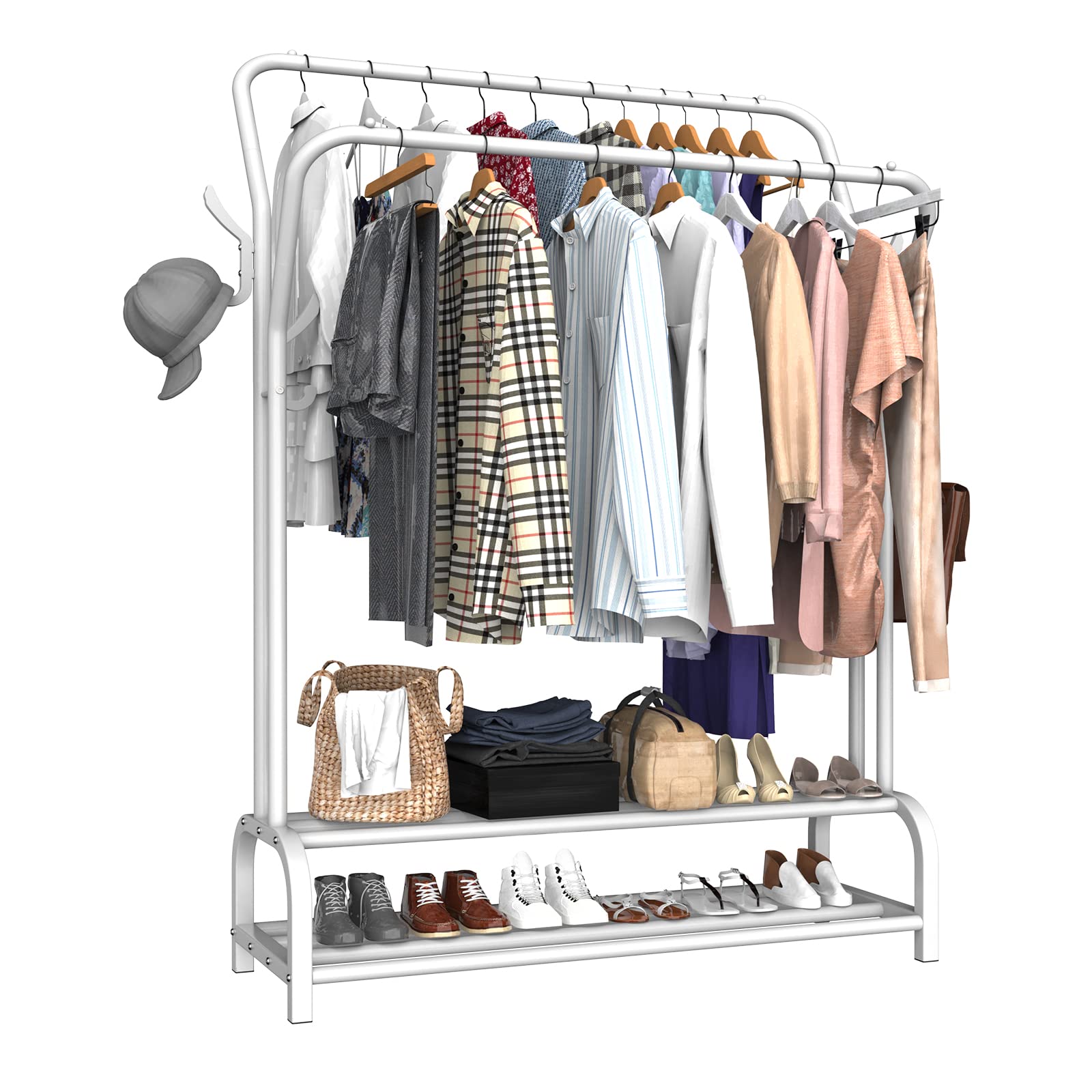 Buy LOEFME Clothes Rail, Heavy Duty Metal Coat Stand, Free Standing