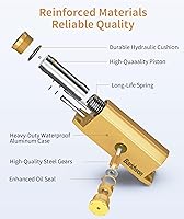 Vista 5 de Cerradura de puerta comercial de alta resistencia de gran tamaño con acabado dorado mate, sistema de cierre automático hidráulico