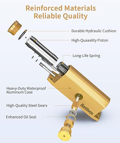 Miniatura 5 de Cierrapuertas resistente comercial de gran tamaño con acabado Dullgolden, sistema hidráulico de cierre automático