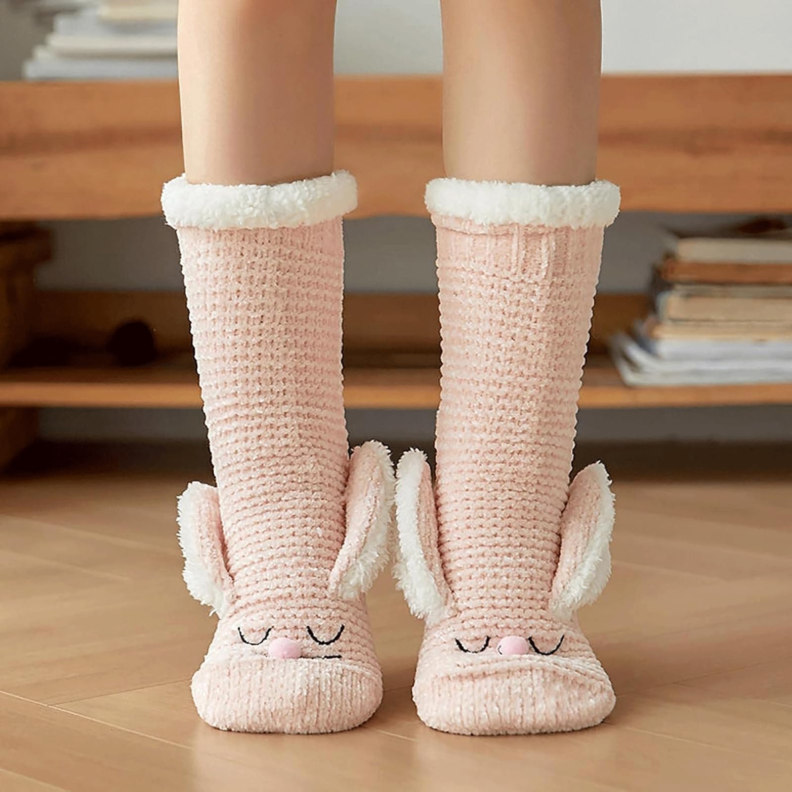 Bodensocken 2 Paar Winter-Bodensocken, Plüsch, verdickte Korallensamtsocken, warme Plüschsocken, Indoor-Übungen, Pilates Socken