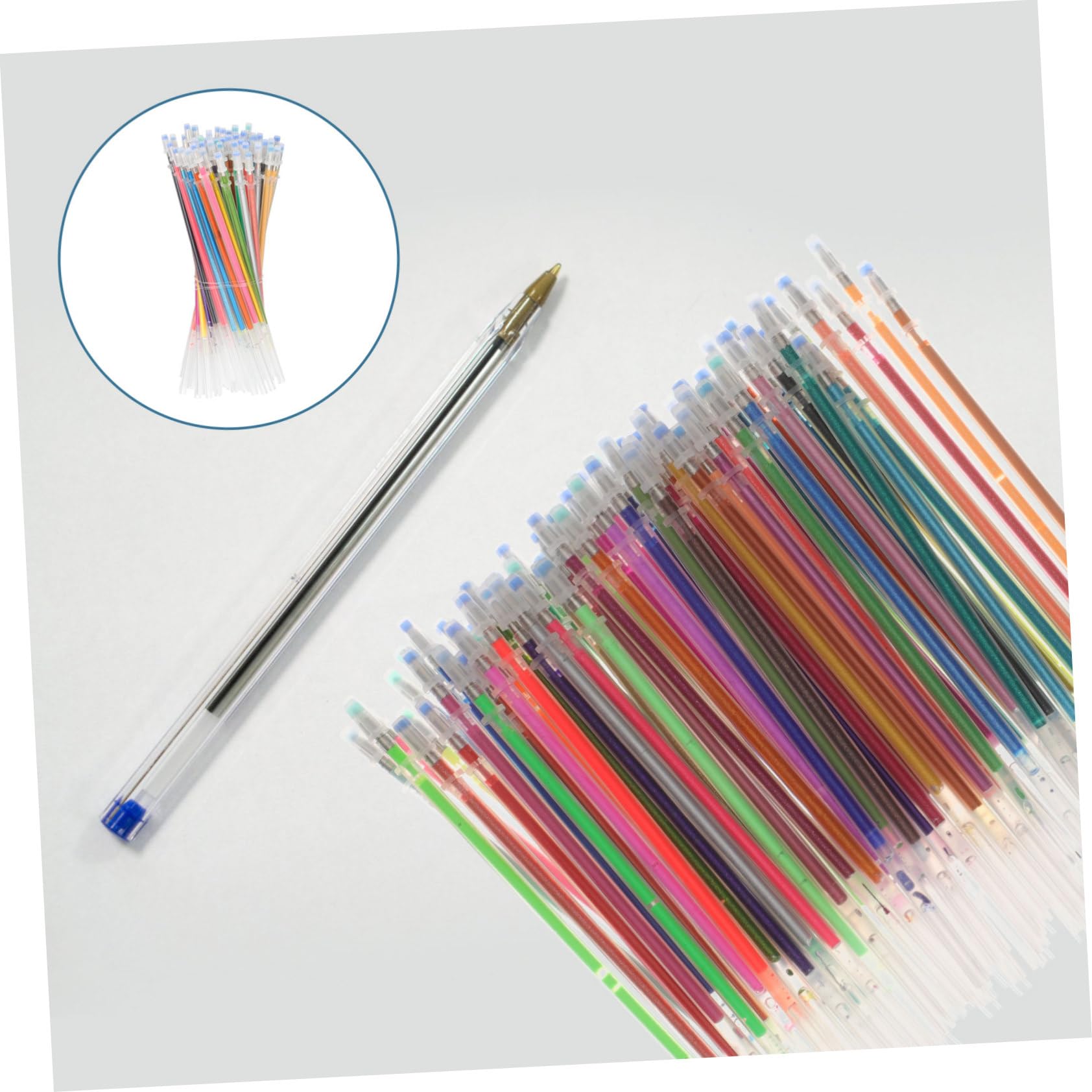MAGICLULU 252pezzi Ricariche Per Penne Colorate Decorative Da Ricariche Gel Per Ufficio e Studio Inchiostro Fluido e Luminoso Per Studenti e Attività Creative