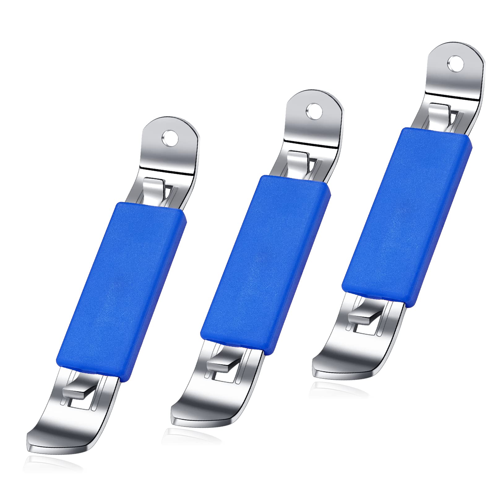 HANCELANT - Abrebotellas magnético de 3 piezas, abridor de latas clásico de acero inoxidable, abrebotellas pequeño con imán para acampar y viajar