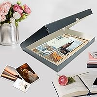 Vista 15 de Lineco Folio Storage Box, Clamshell Design with Metal Edge. 18.5x24.5x1.75 Inches, Archival Boxboard, Preserve Photos, Cards, Magazines, Documents