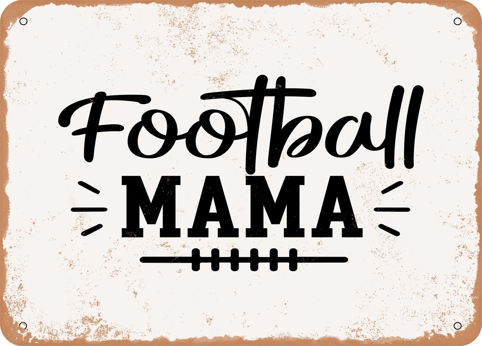 Miaomansenstore Metal Sign - Football Mama 2 - Vintage Look Sign Home Decor