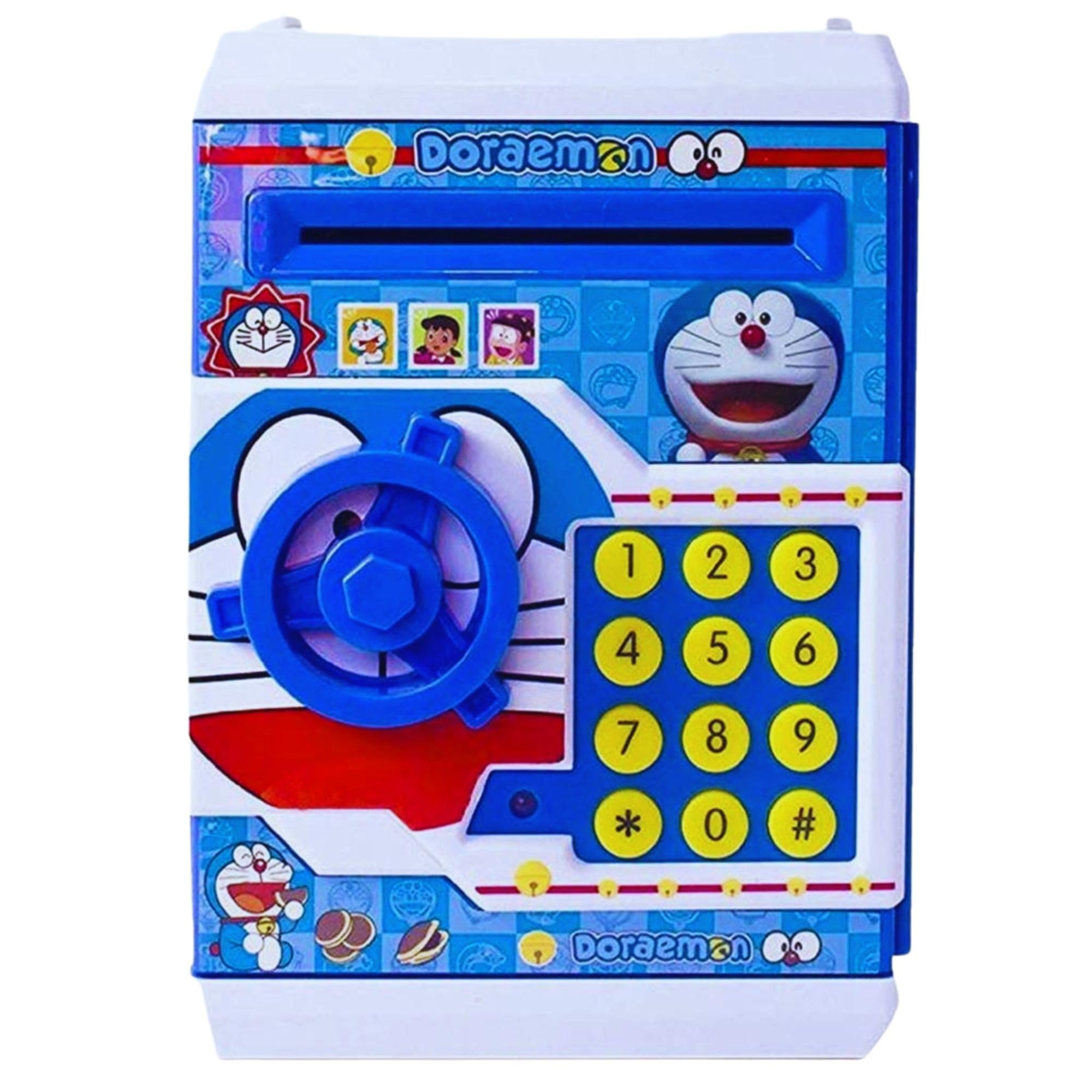 Mallexo Cartoon Gallery Money Safe ATM for Kids Saving Bank with Battery Operated Mini Coin Bank with Automatic Door Open Piggy Bank ATM with Password Gullak Bank for Boys Girls (Blue Dore) (B0DDPQ62SX) Amazon Price History, Amazon Price Tracker