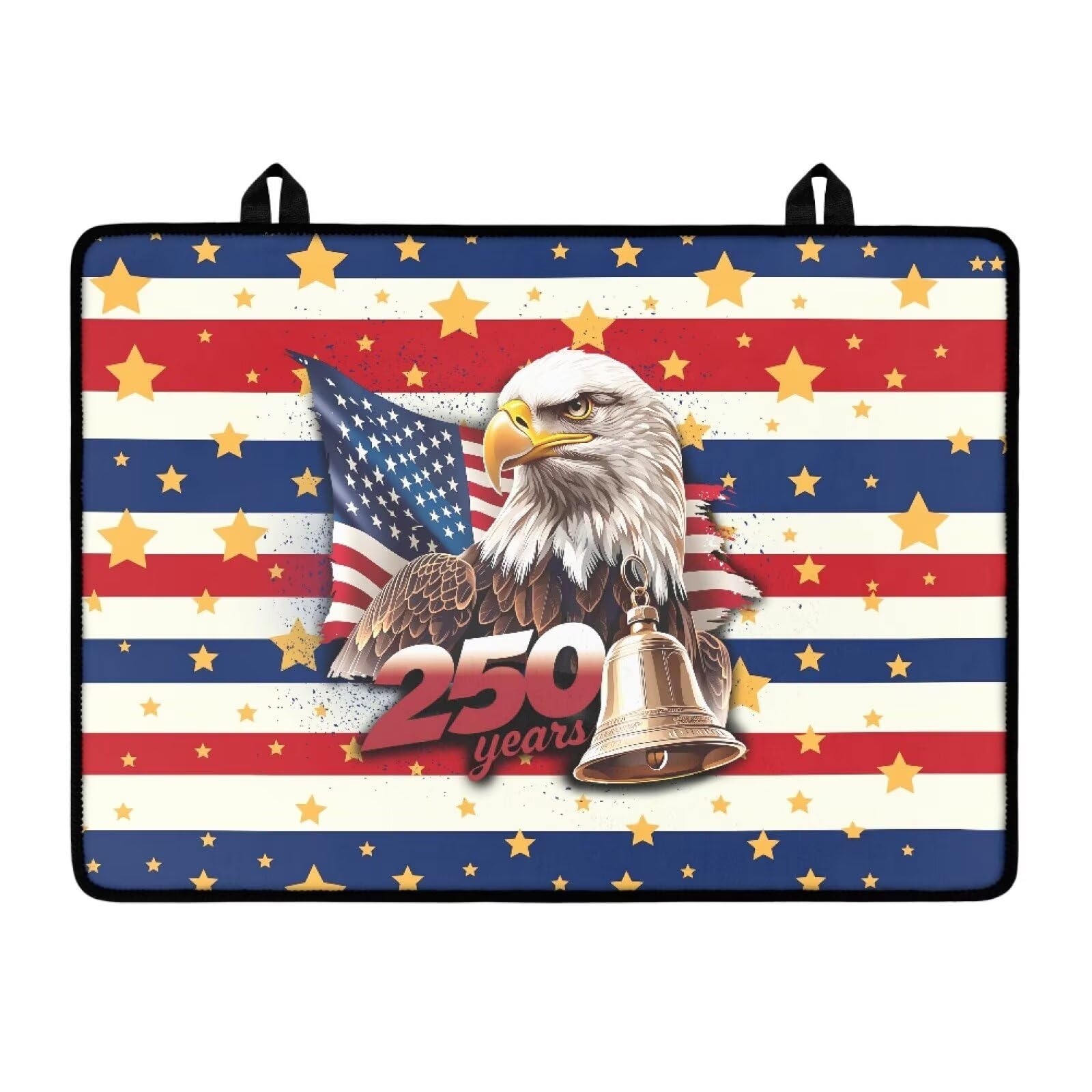 4th of July Themed Stove Cover 30"x21" Heat Resistant Multi-Functional Counter Protector Non-slip Waterproof Mat for Glass Stovetop Protector, American Flag Eagle Stripes